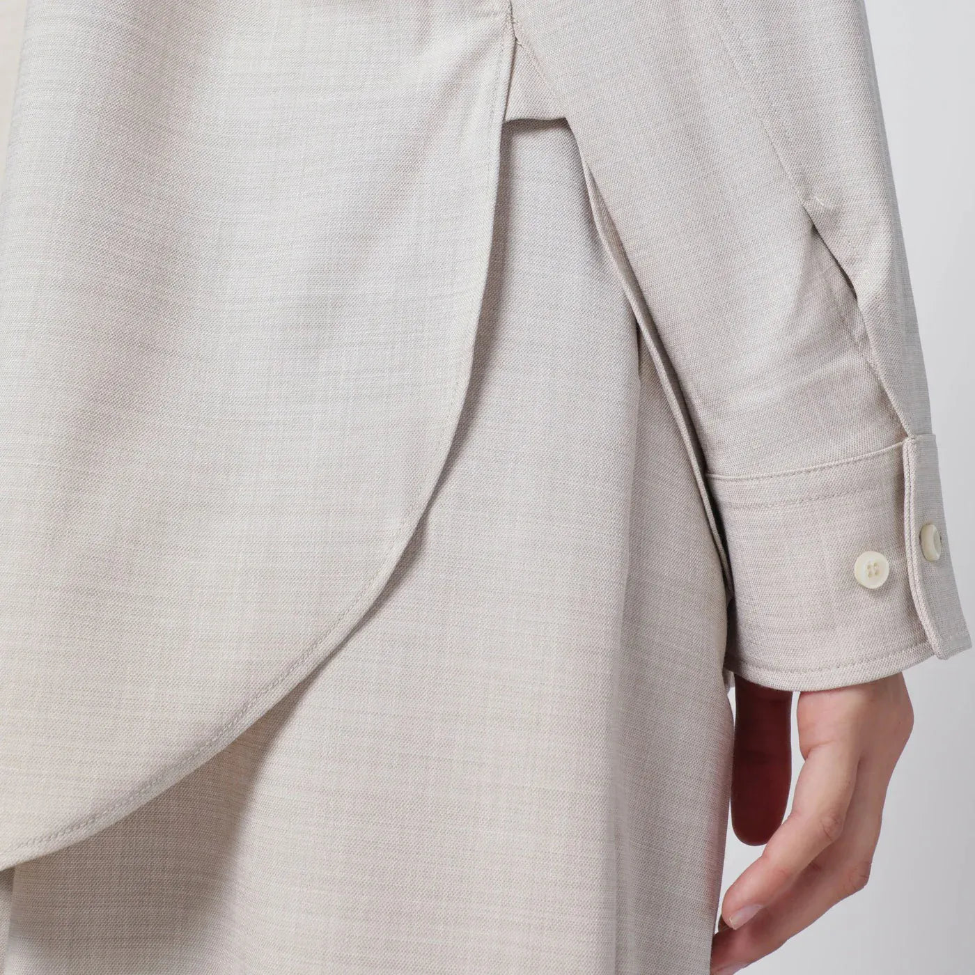 THE ANDAMANE - Trousers in ivory melange