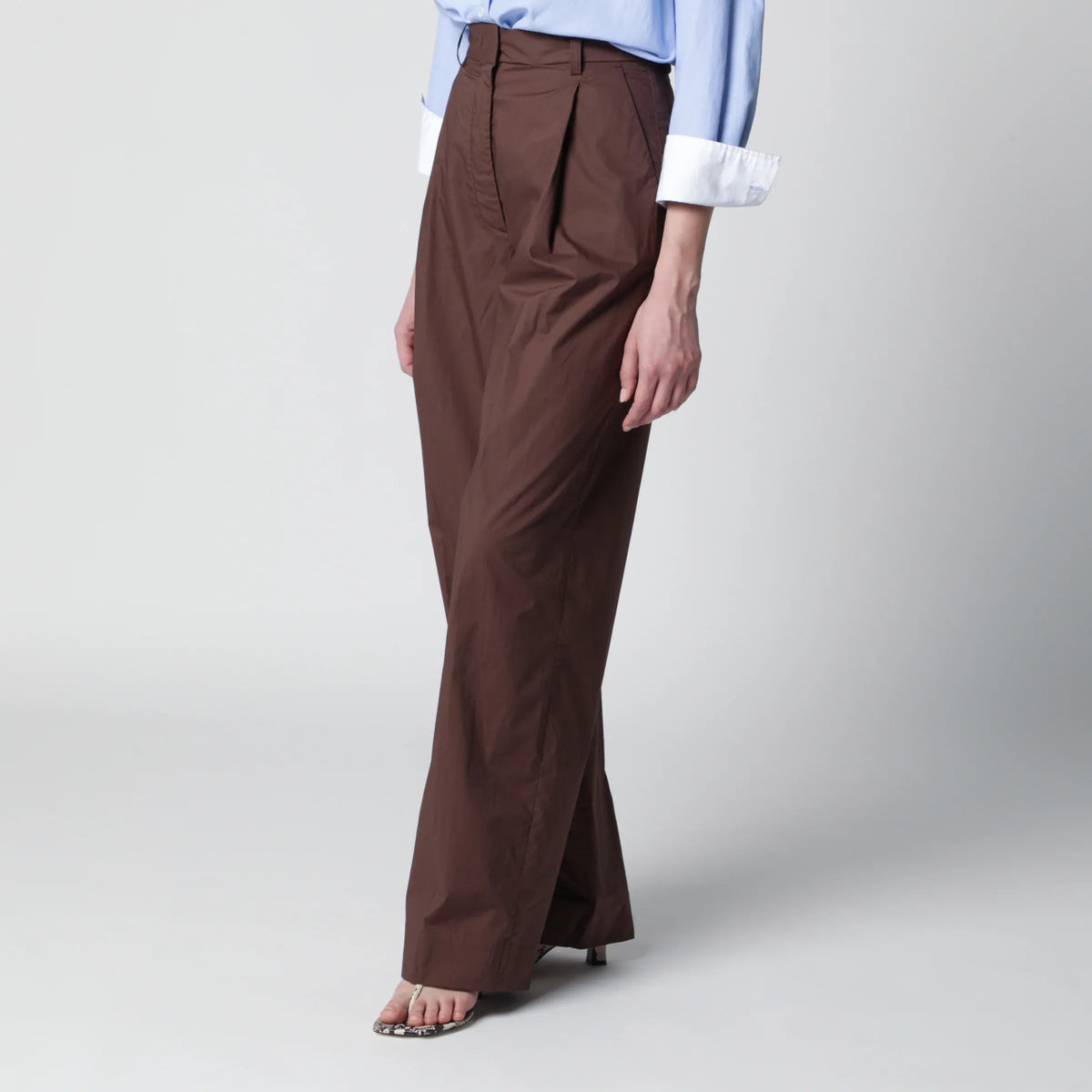 TheLatest - Brown cotton trousers