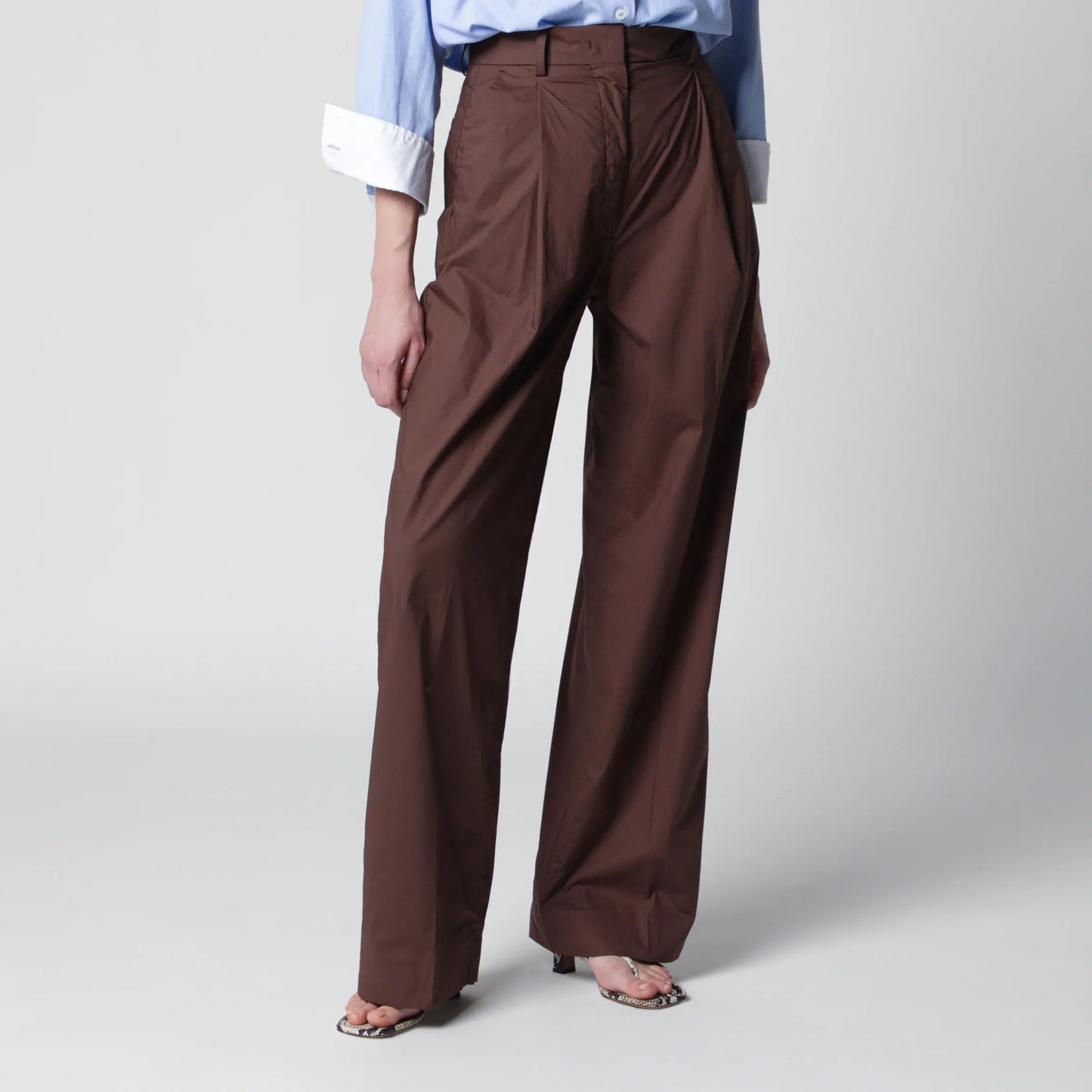 TheLatest - Brown cotton trousers