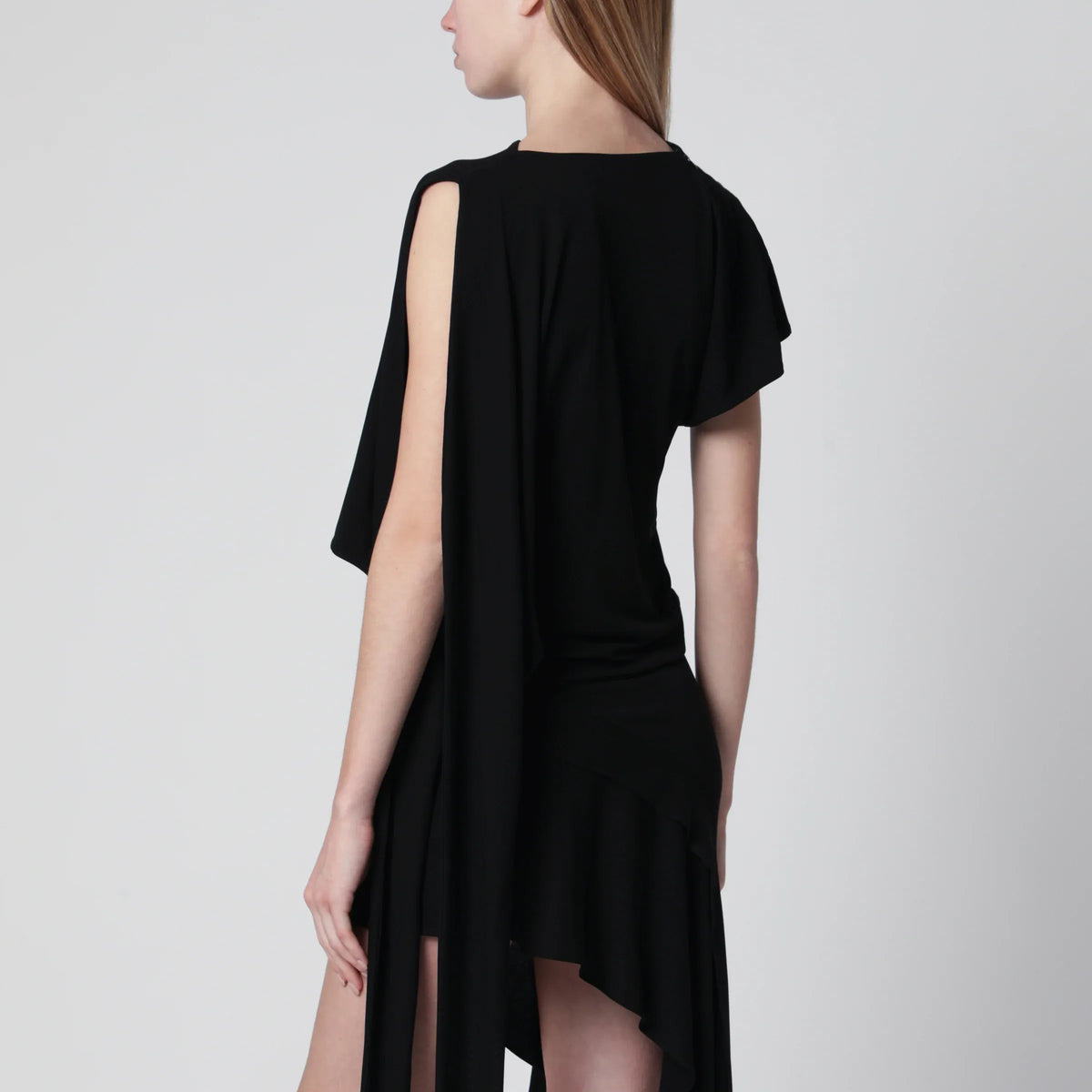 Francesco Murano - Black asymmetric viscose top