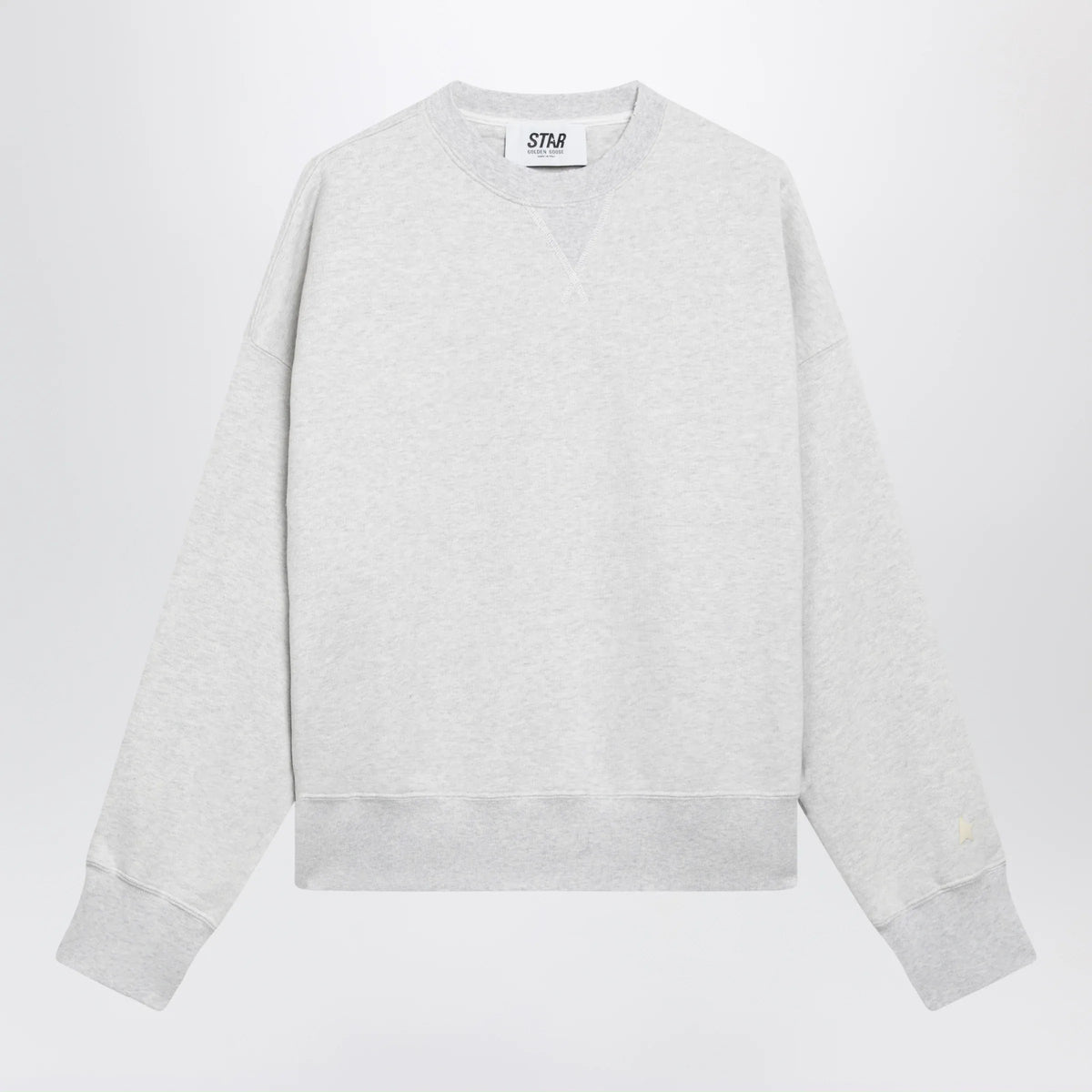 Golden Goose - Women's Star cropped oversized cotton hoodie in grey