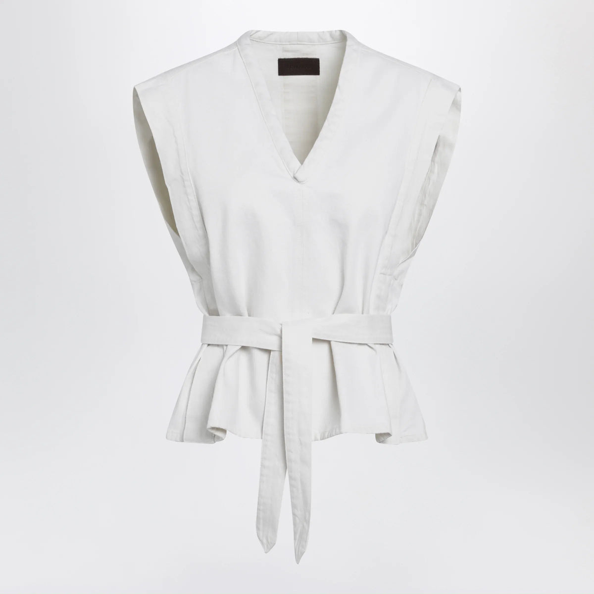 LEMAIRE - White Chasuble shirt in bleached denim