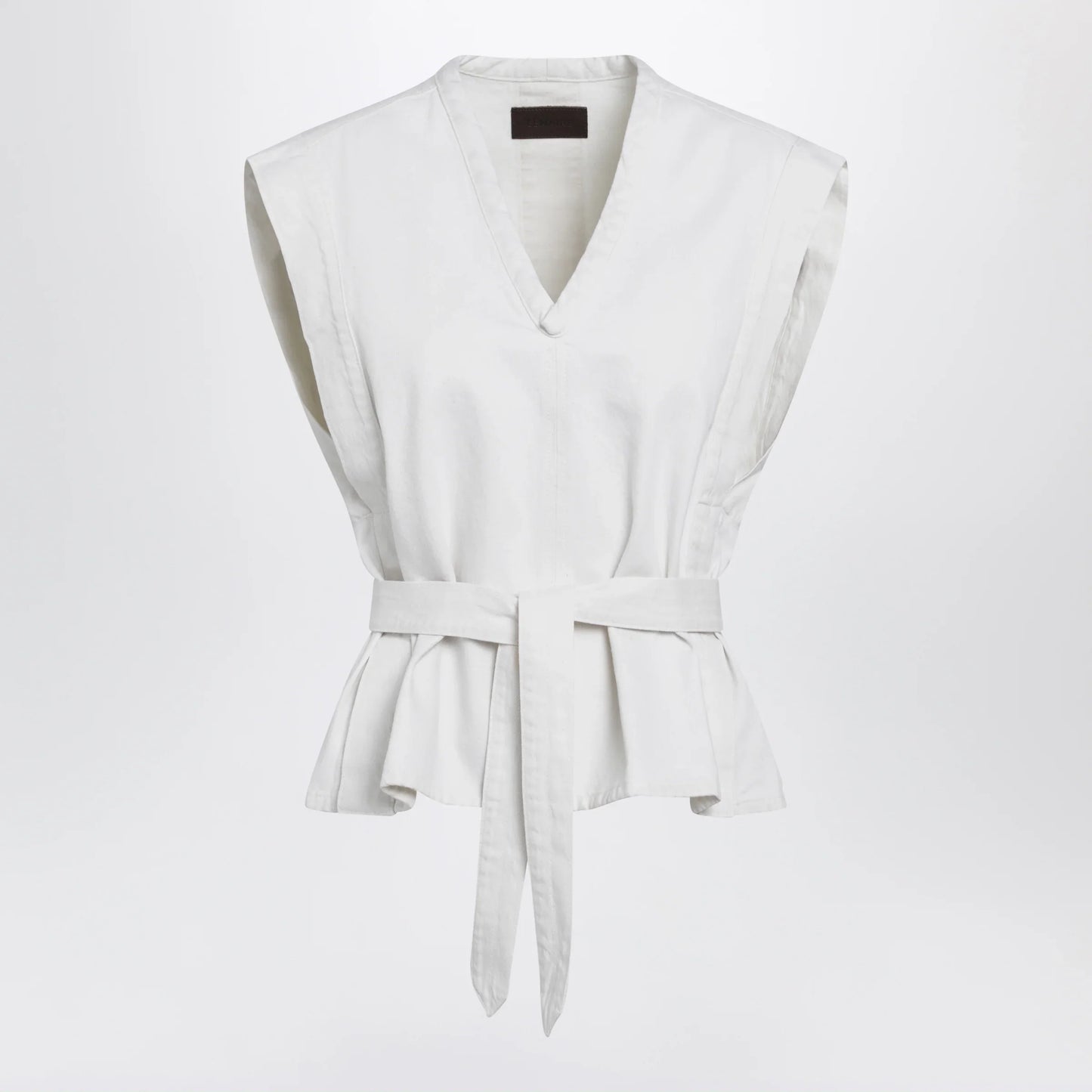 LEMAIRE - White Chasuble shirt in bleached denim