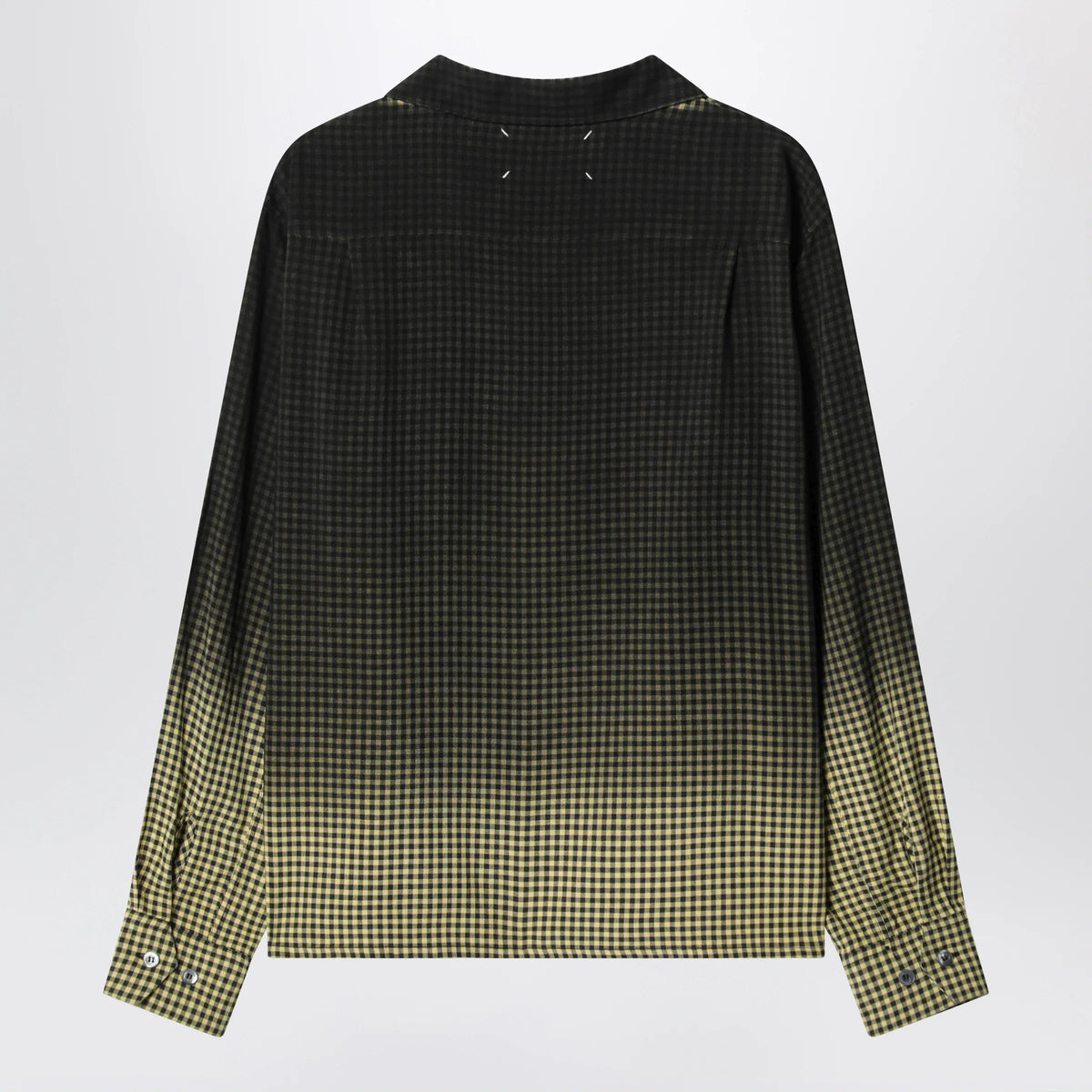 Maison Margiela - Gradient check viscose shirt in yellow and black