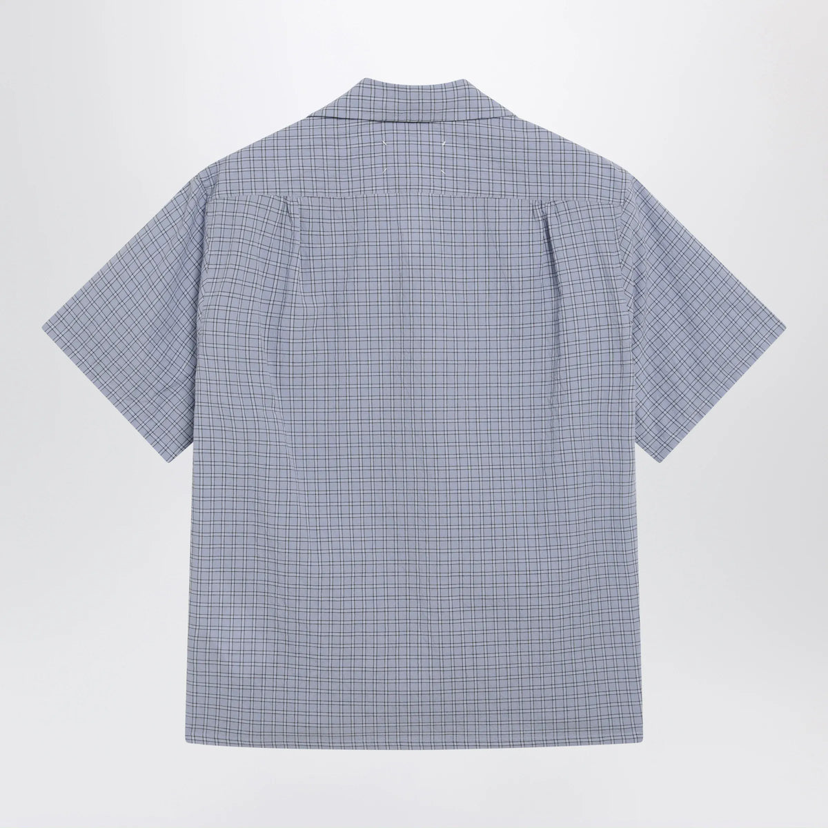 Maison Margiela - Light blue check bowling shirt