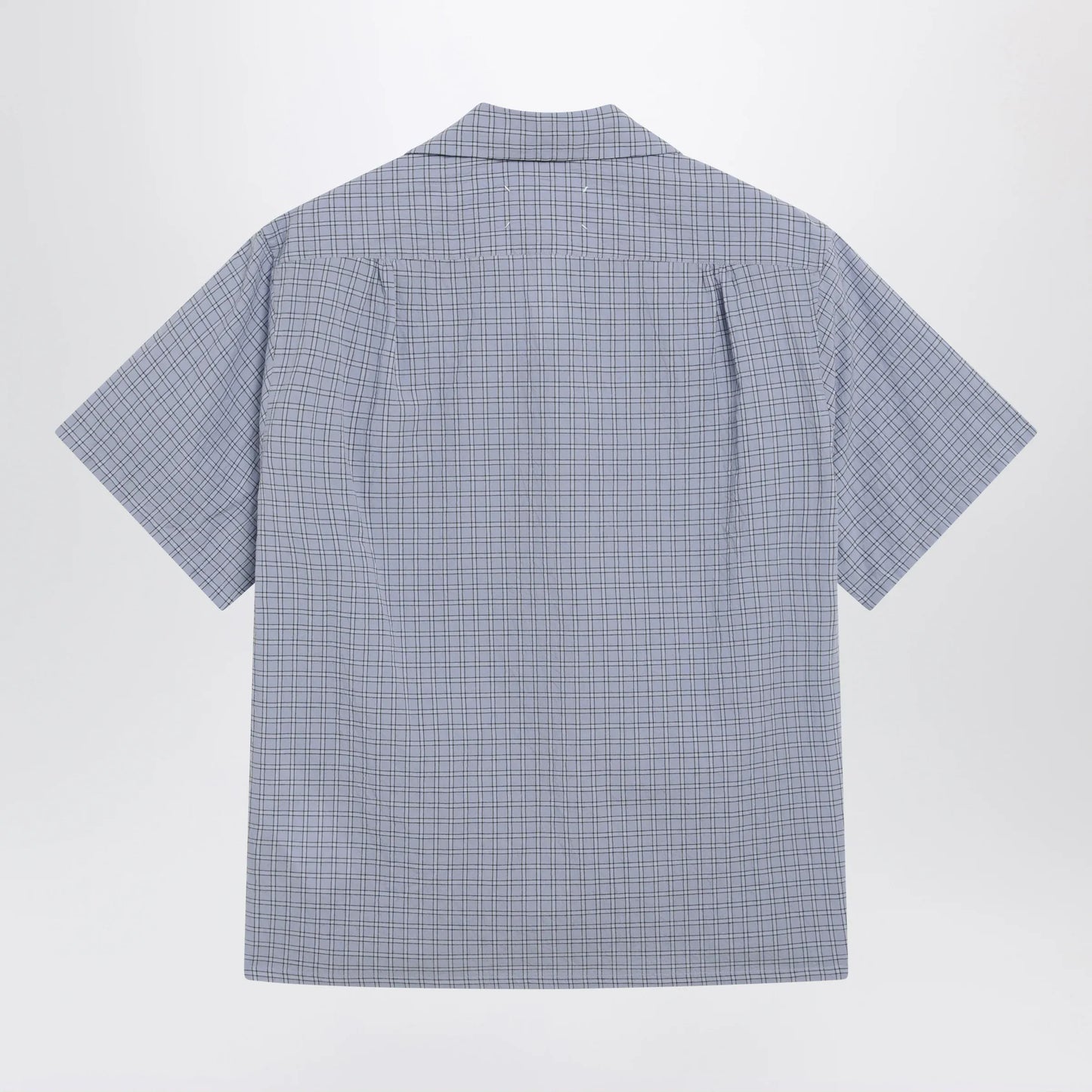 Maison Margiela - Light blue check bowling shirt