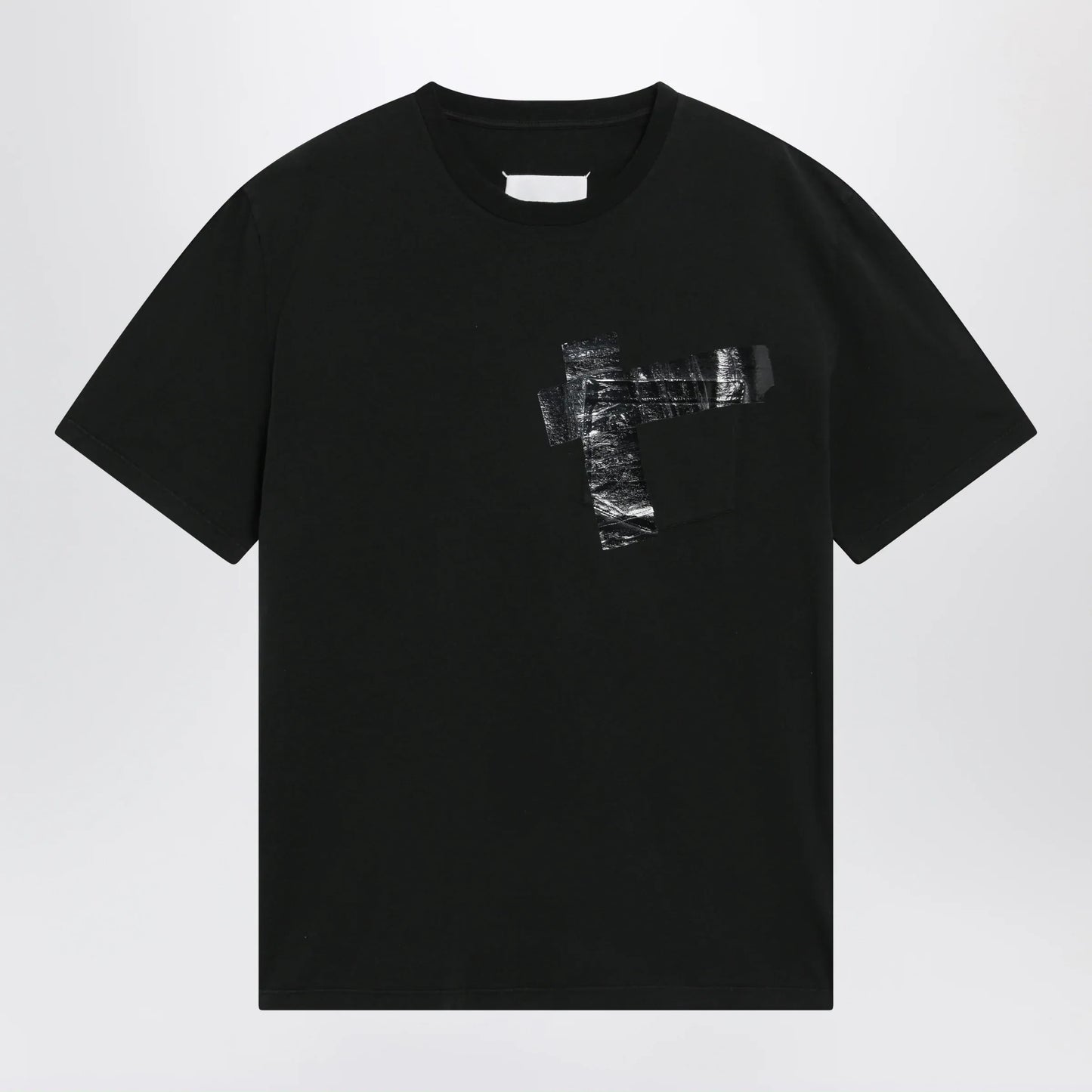 Maison Margiela - Taped cotton jersey T-shirt in black