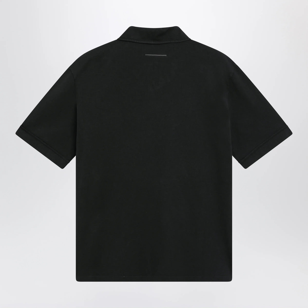 MM6 Maison Margiela - Black cotton polo shirt