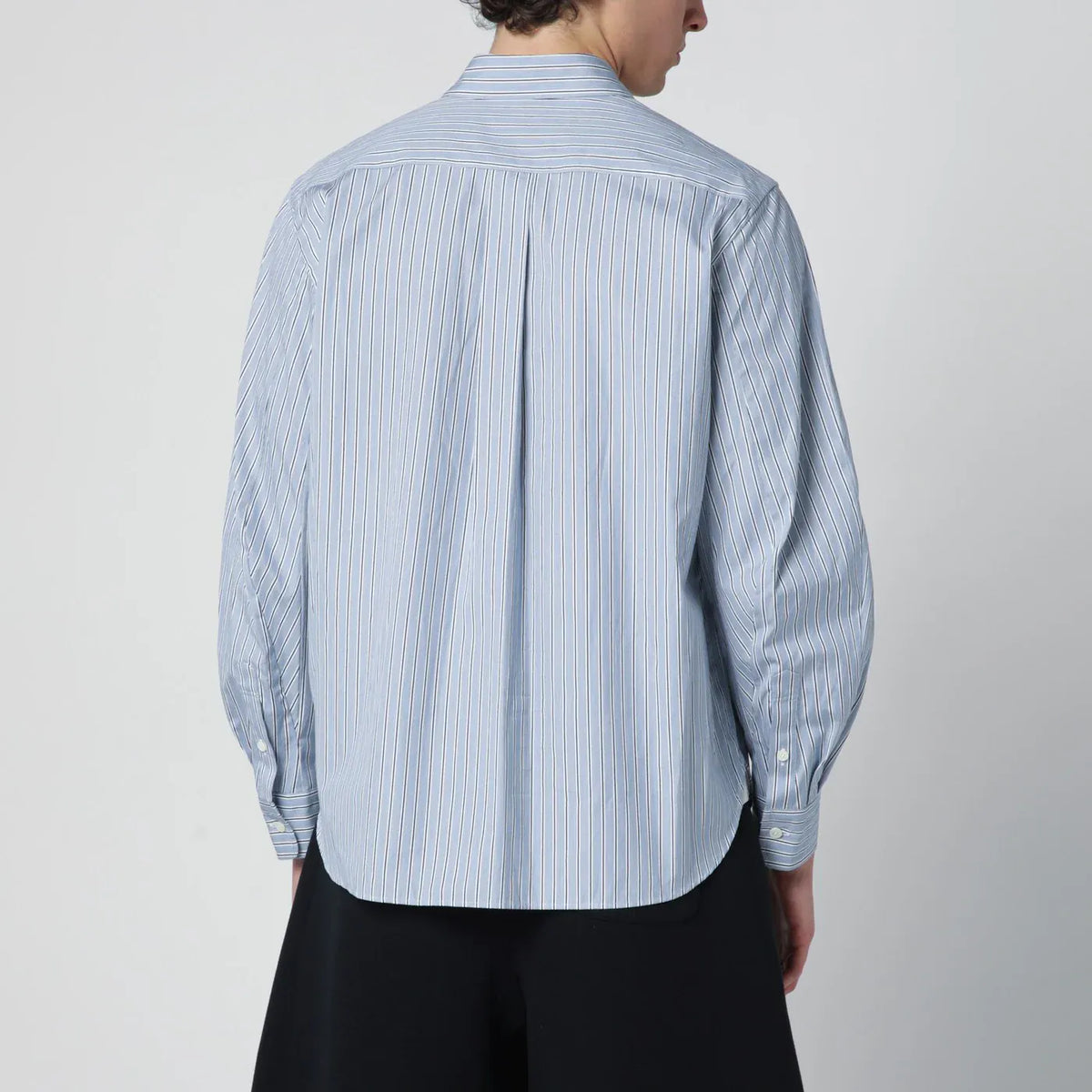 Sacai - Light blue striped cotton shirt