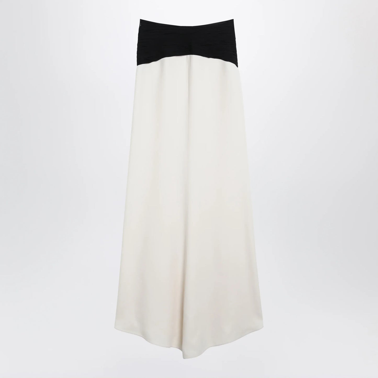 Valentino - Long silk skirt in Vanilla/Black