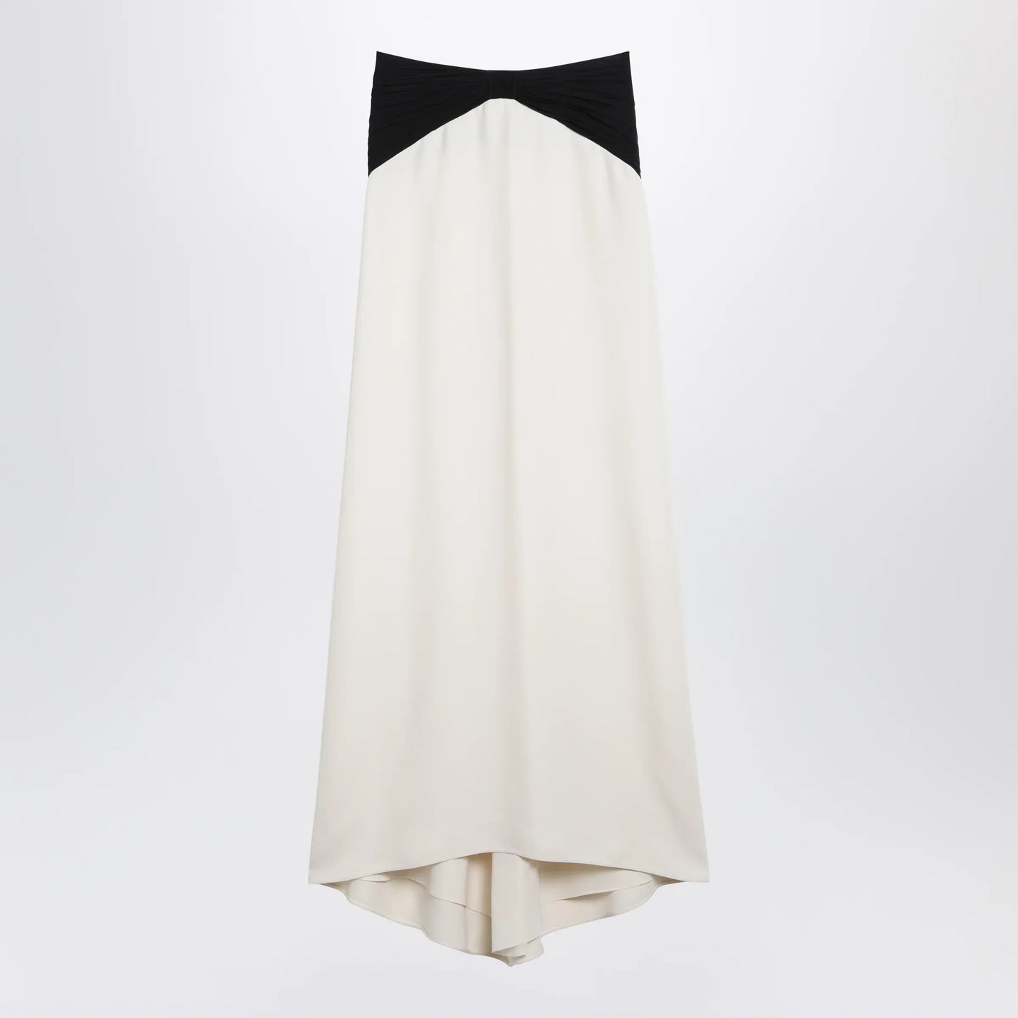 Valentino - Long silk skirt in Vanilla/Black
