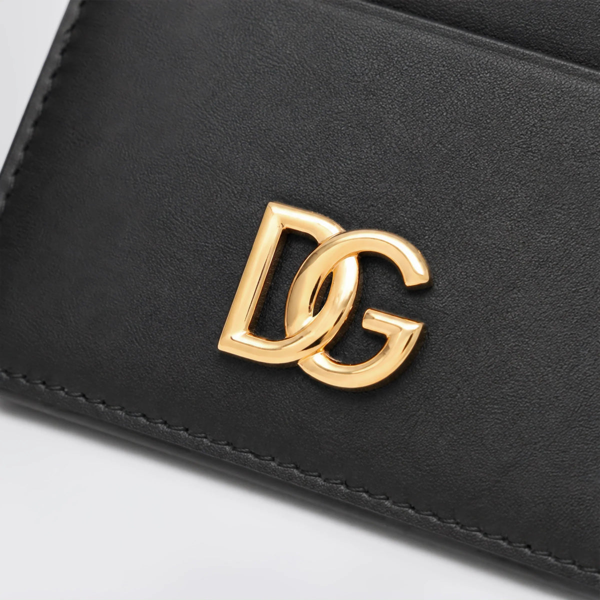 Dolce&Gabbana - Black leather card holder with DG logo