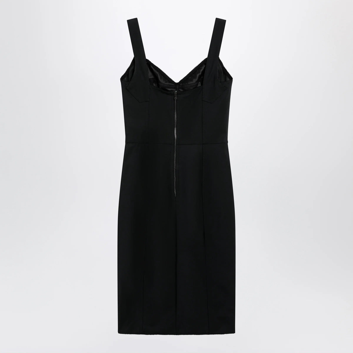 Dolce&Gabbana - Black sheath dress with lace details