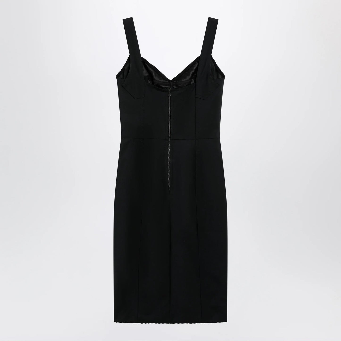 Dolce&Gabbana - Black sheath dress with lace details