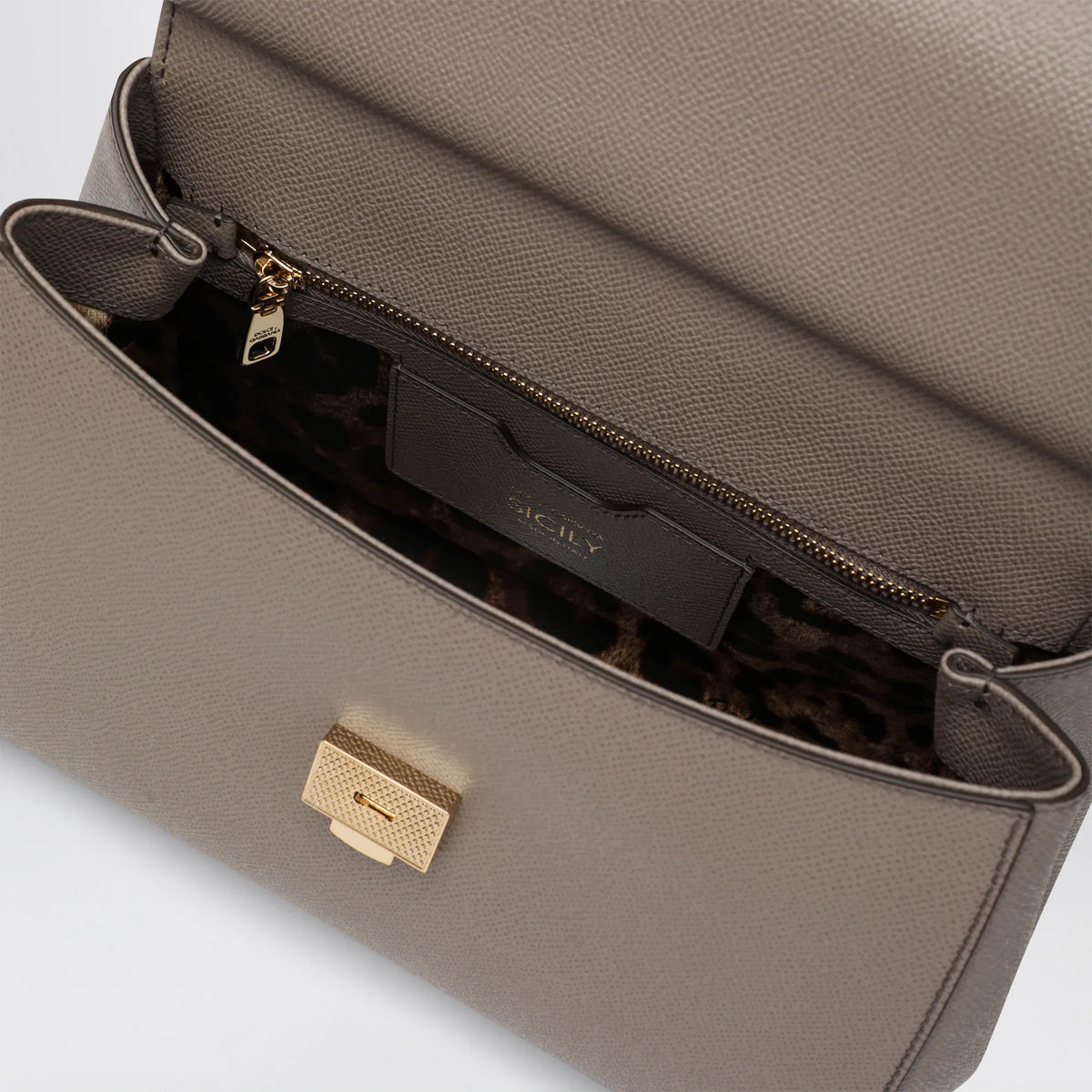 Dolce&Gabbana - Large mud colour Sicily Hand Bag