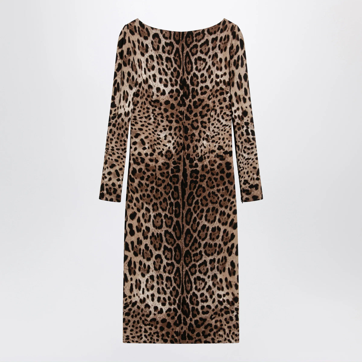 Dolce&Gabbana - Leopard-print long-sleeve dress in viscose