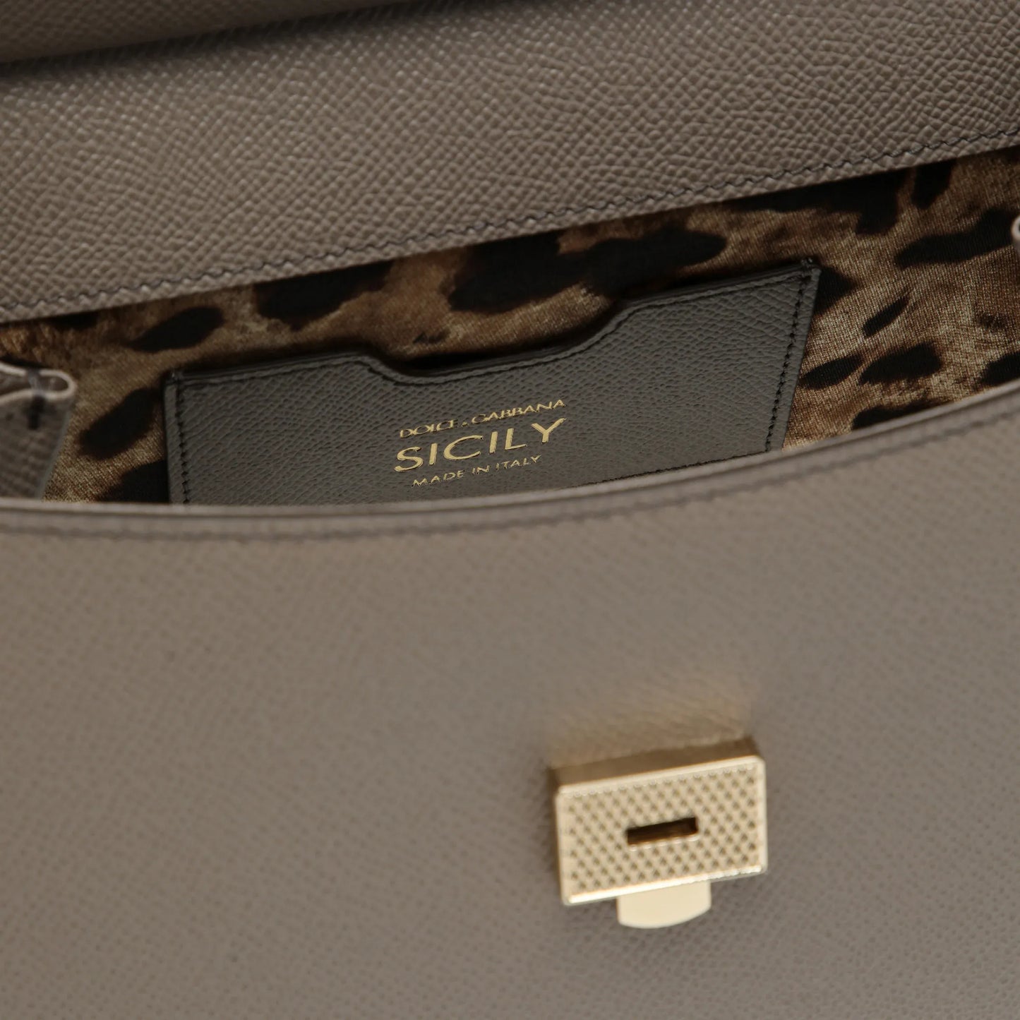 Dolce&Gabbana - Medium Sicily handbag in light mud colour