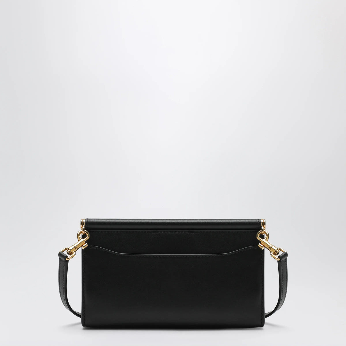 Dolce&Gabbana - Plongé calfskin leather phone bag in black