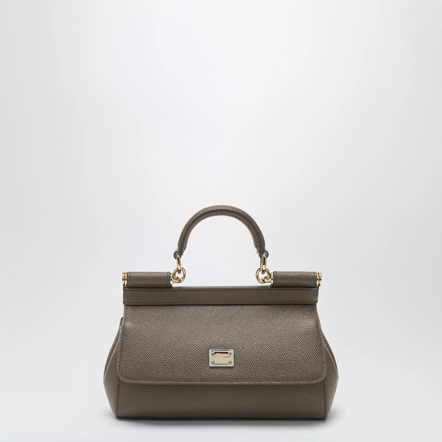 Dolce&Gabbana - Small Sicily handbag in mud brown