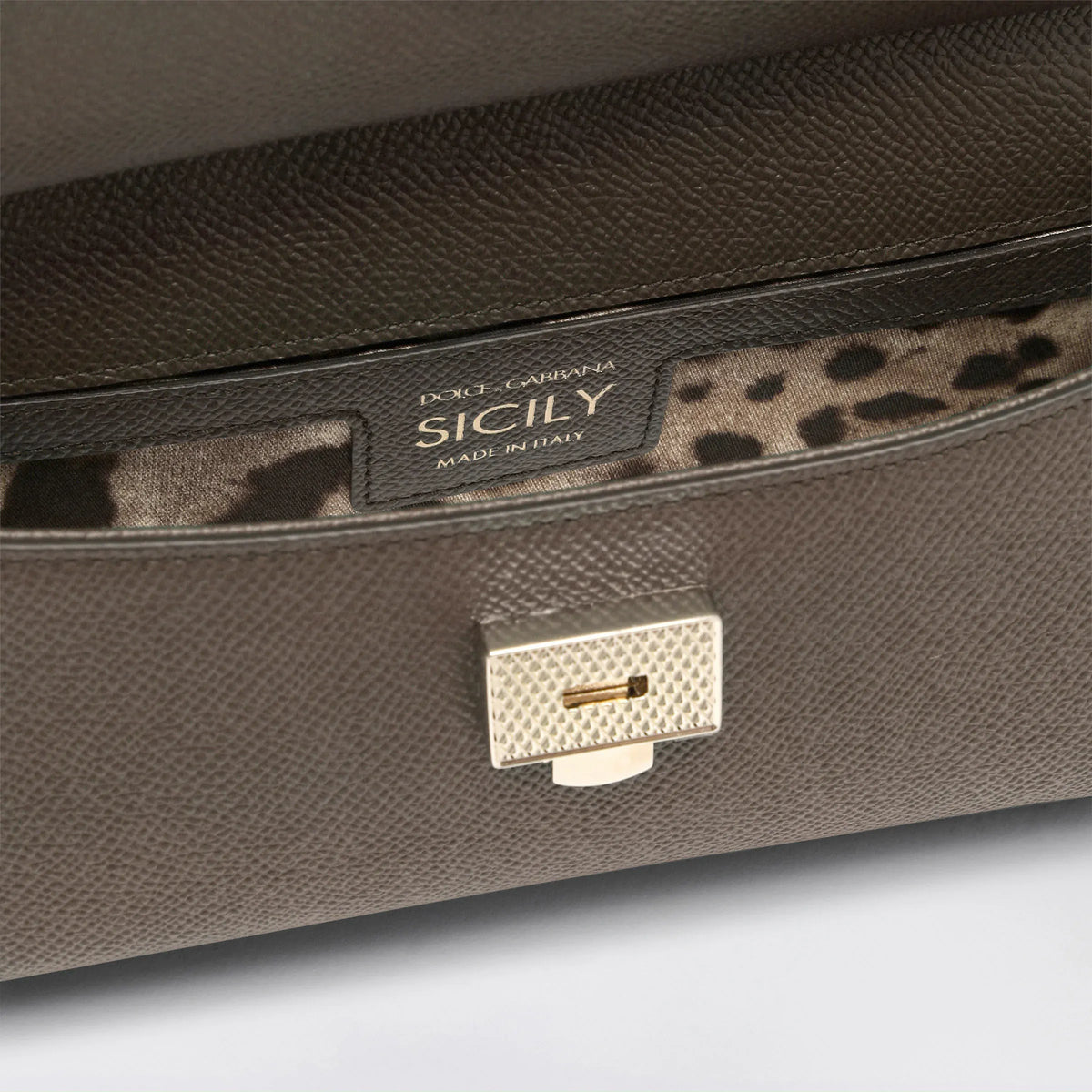 Dolce&Gabbana - Small Sicily handbag in mud brown