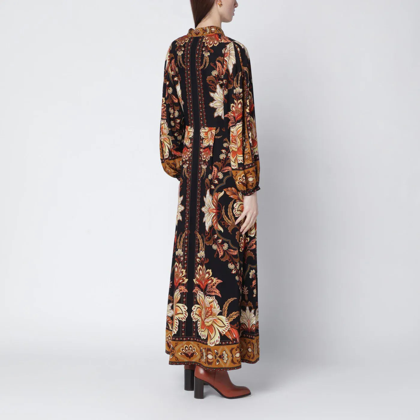 FARM Rio - Black “Majestic Garden” long dress