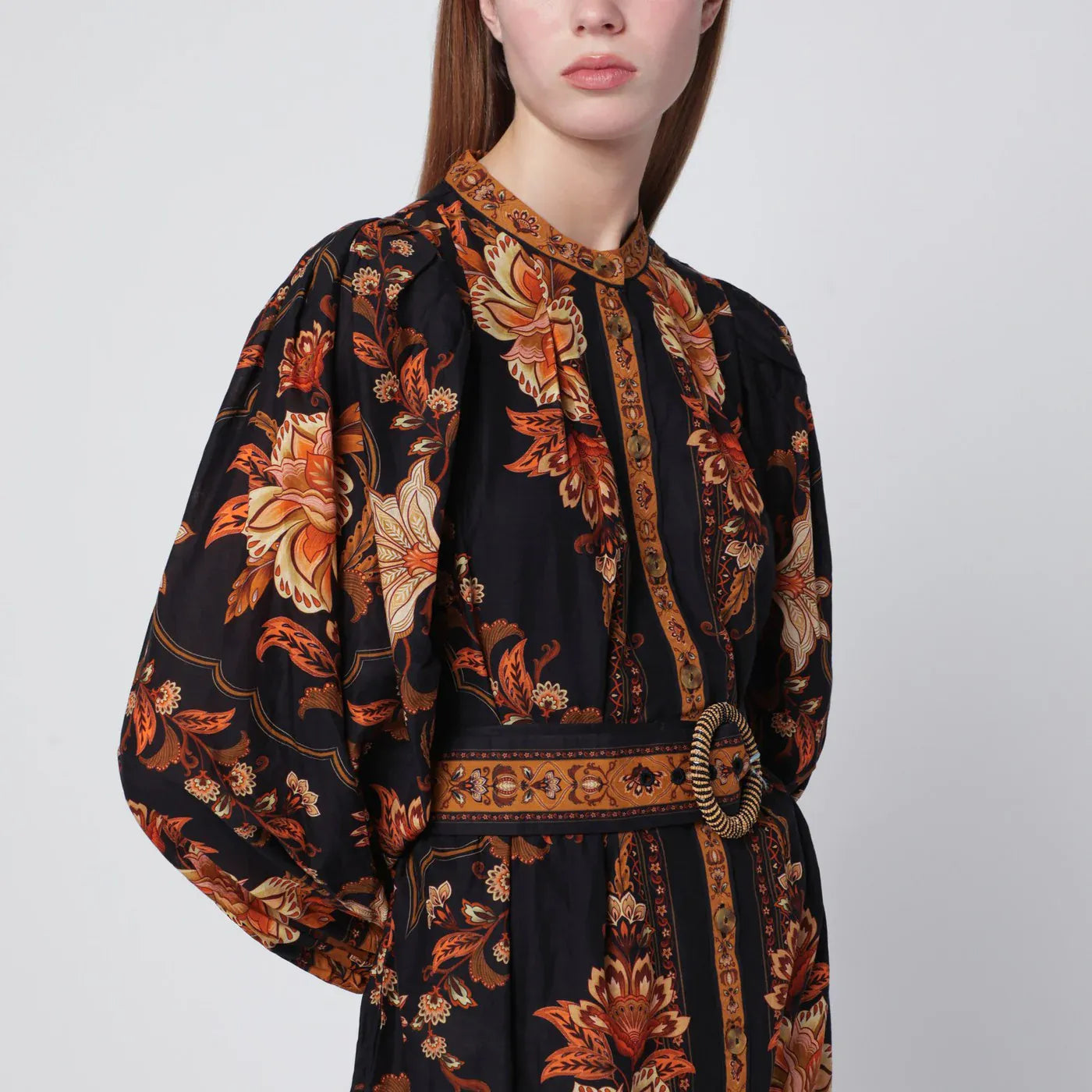 FARM Rio - Black Majestic Garden mini dress