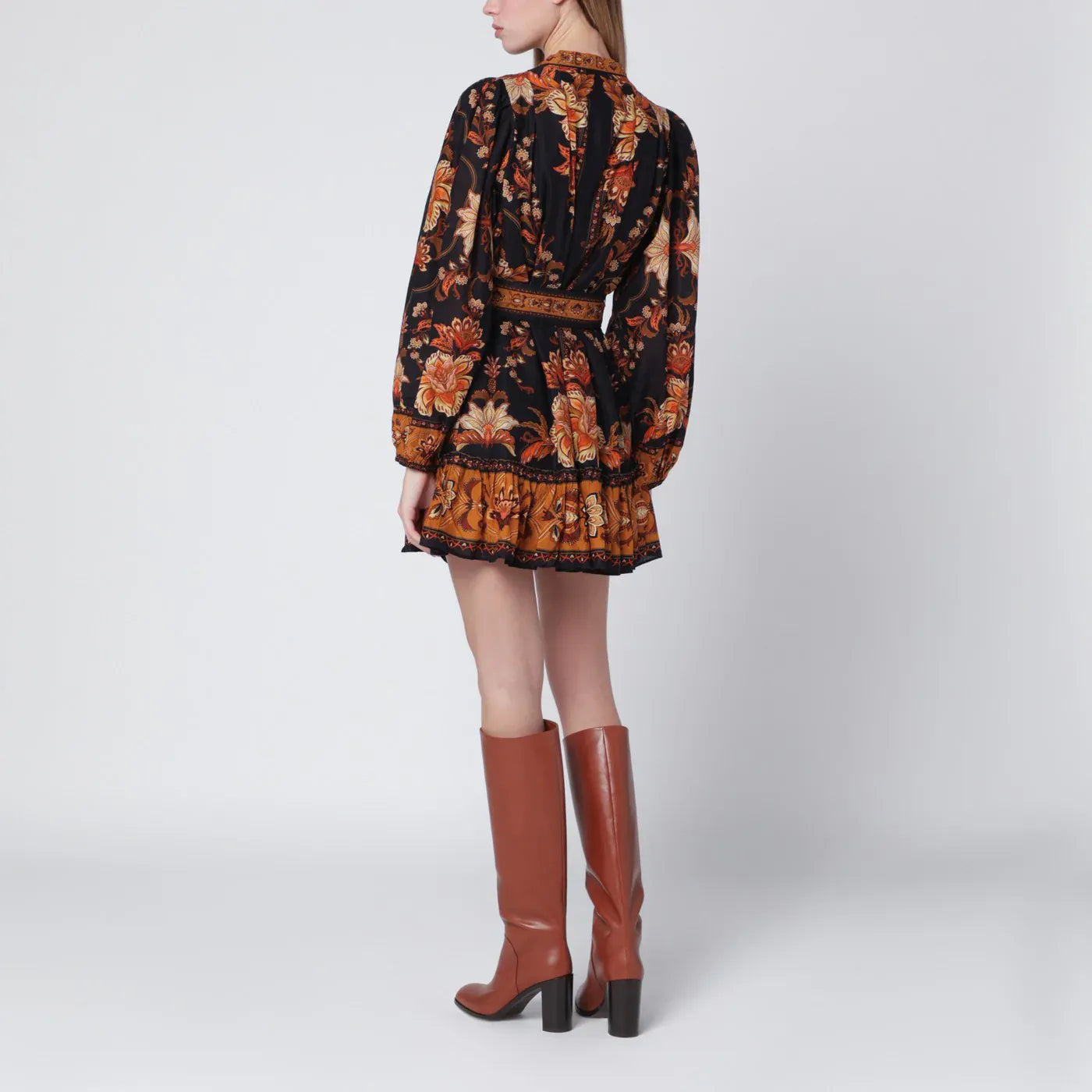 FARM Rio - Black Majestic Garden mini dress