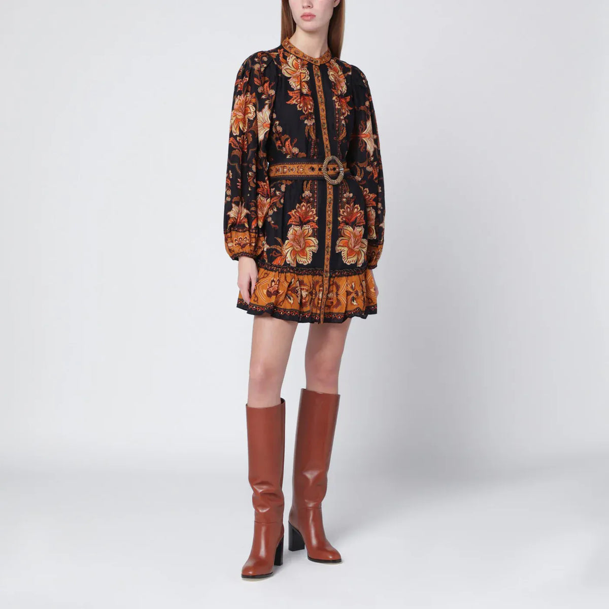 FARM Rio - Black Majestic Garden mini dress