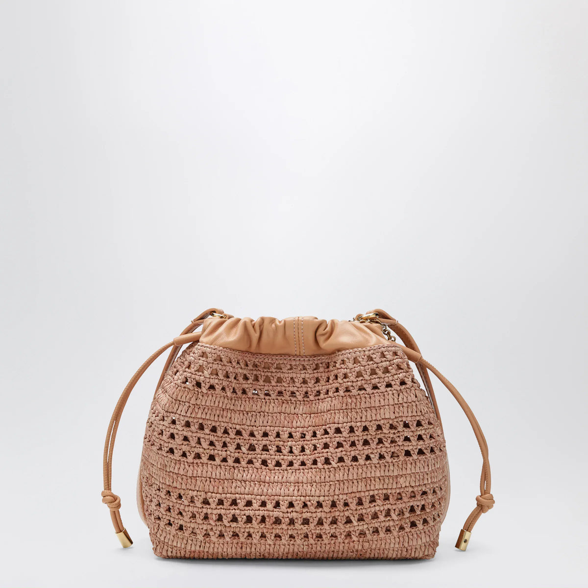 Chloé - Mini Summer Banana drawstring raffia bag in beige