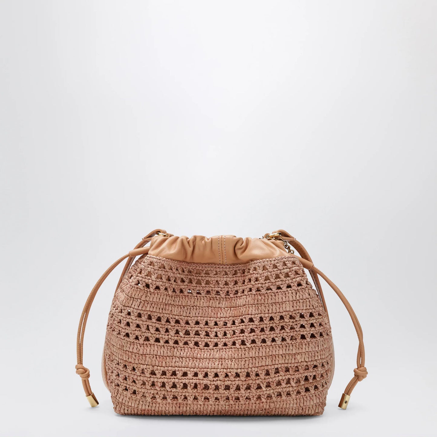 Chloé - Mini Summer Banana drawstring raffia bag in beige
