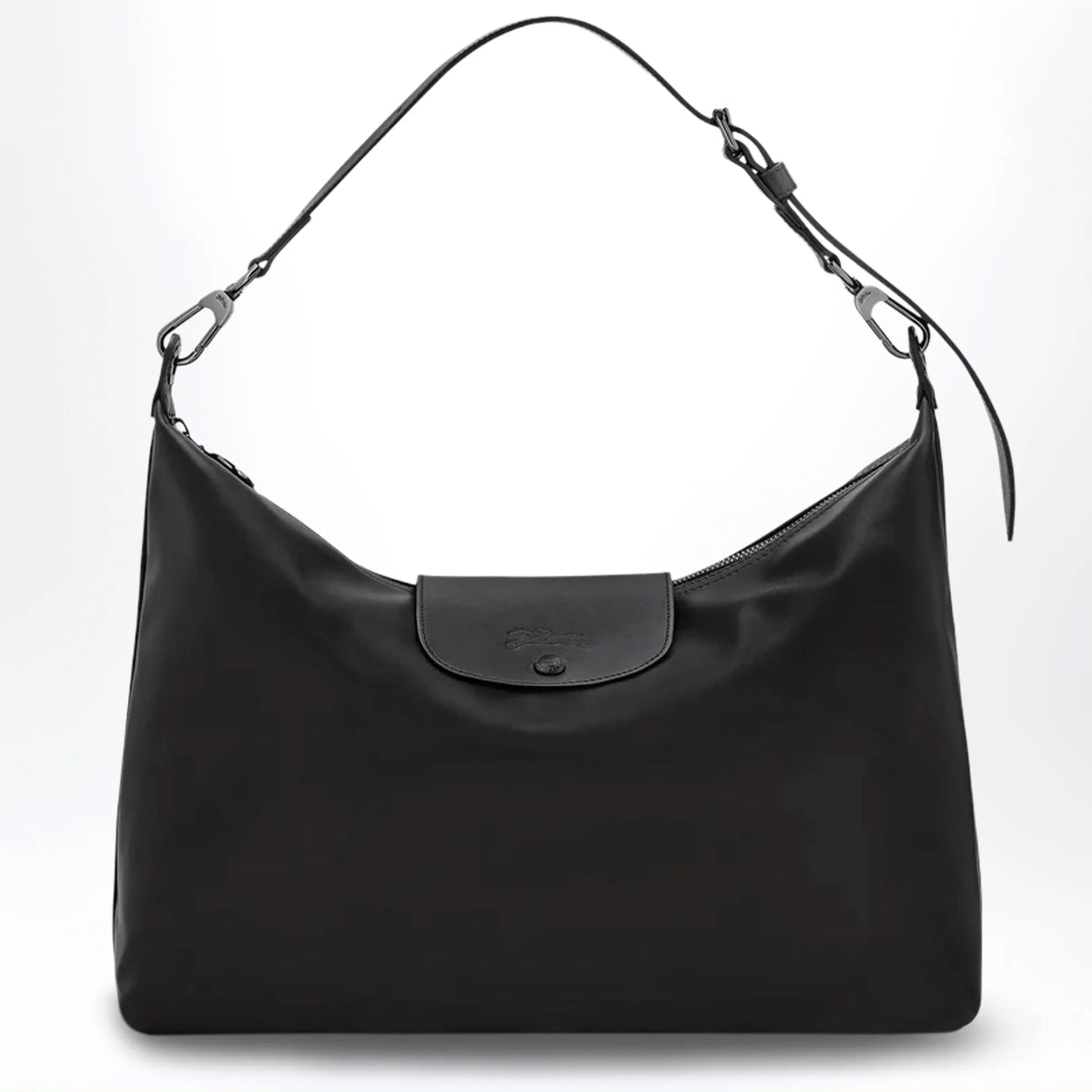 Longchamp - Black XL Le Pliage Xtra leather hobo bag