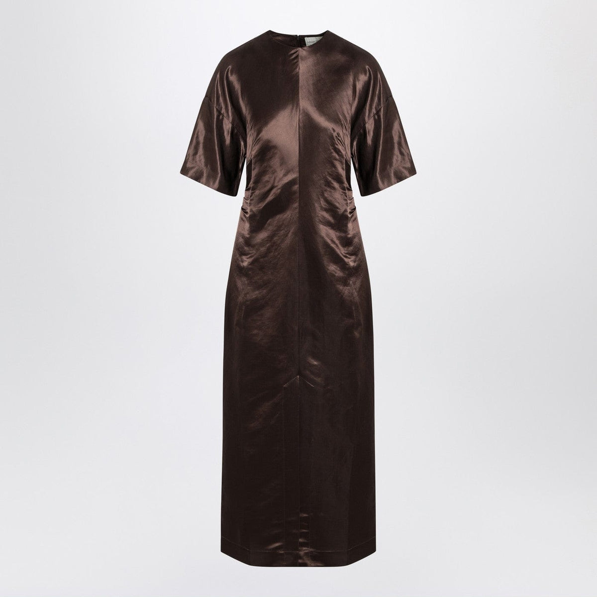LouLou De Saison - Long brown dress in linen and silk