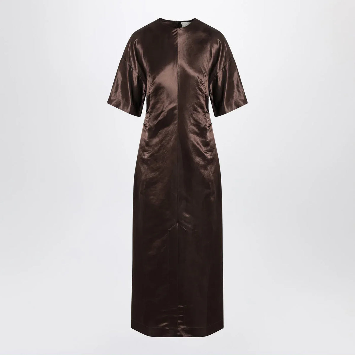 LouLou De Saison - Long brown dress in linen and silk