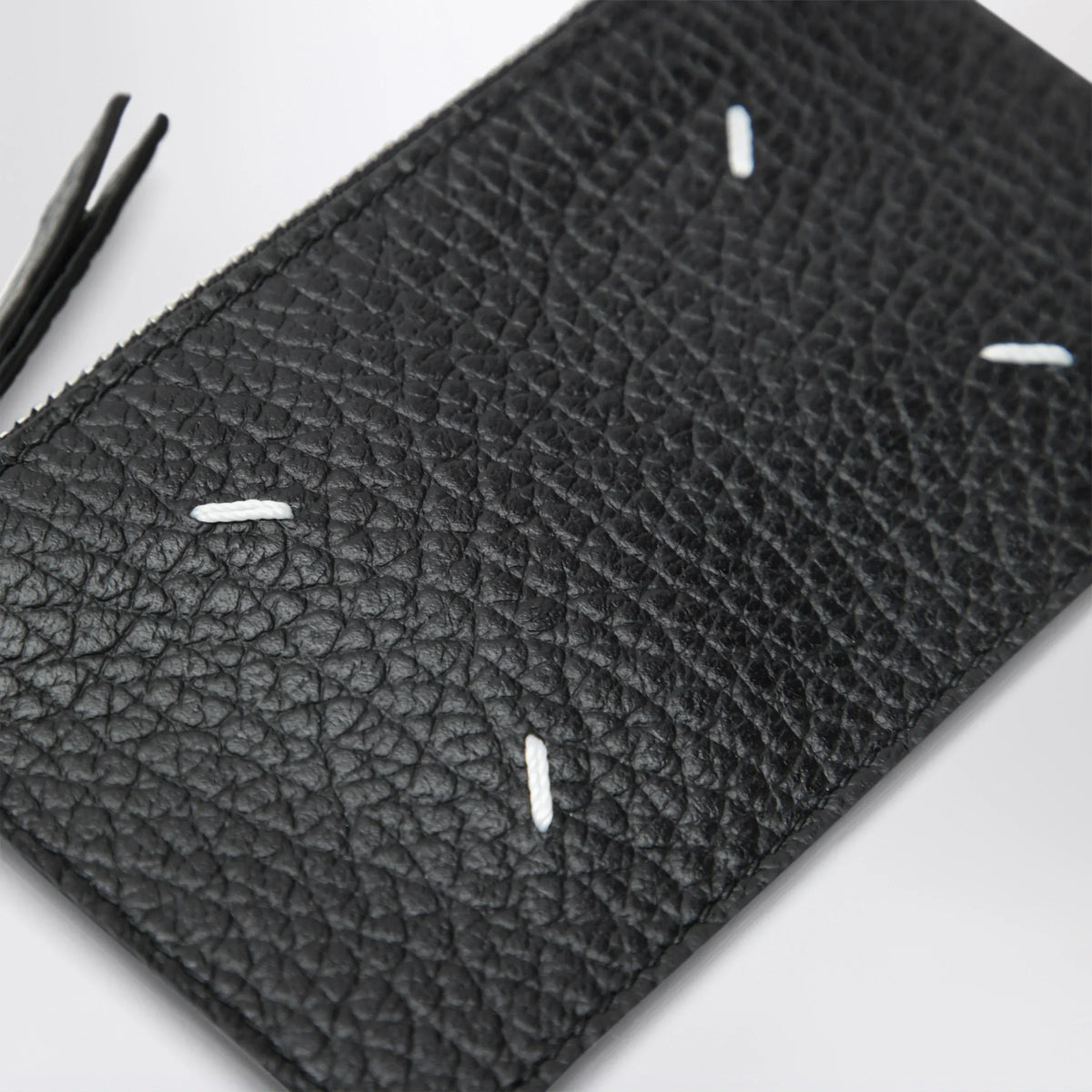 Maison Margiela - Black Four Stitches Zip Cardholder