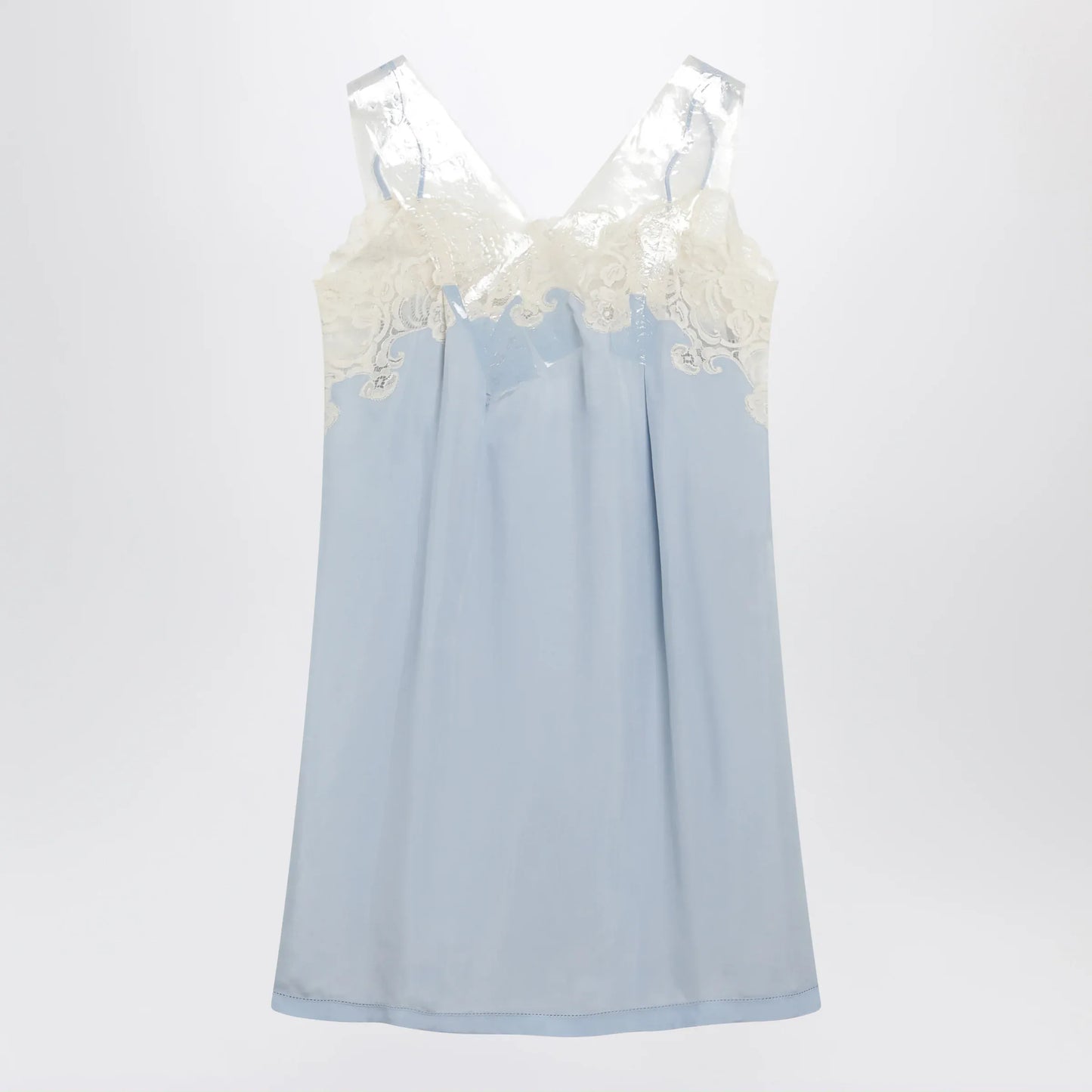 Maison Margiela - Taped slip dress in cupro light blue