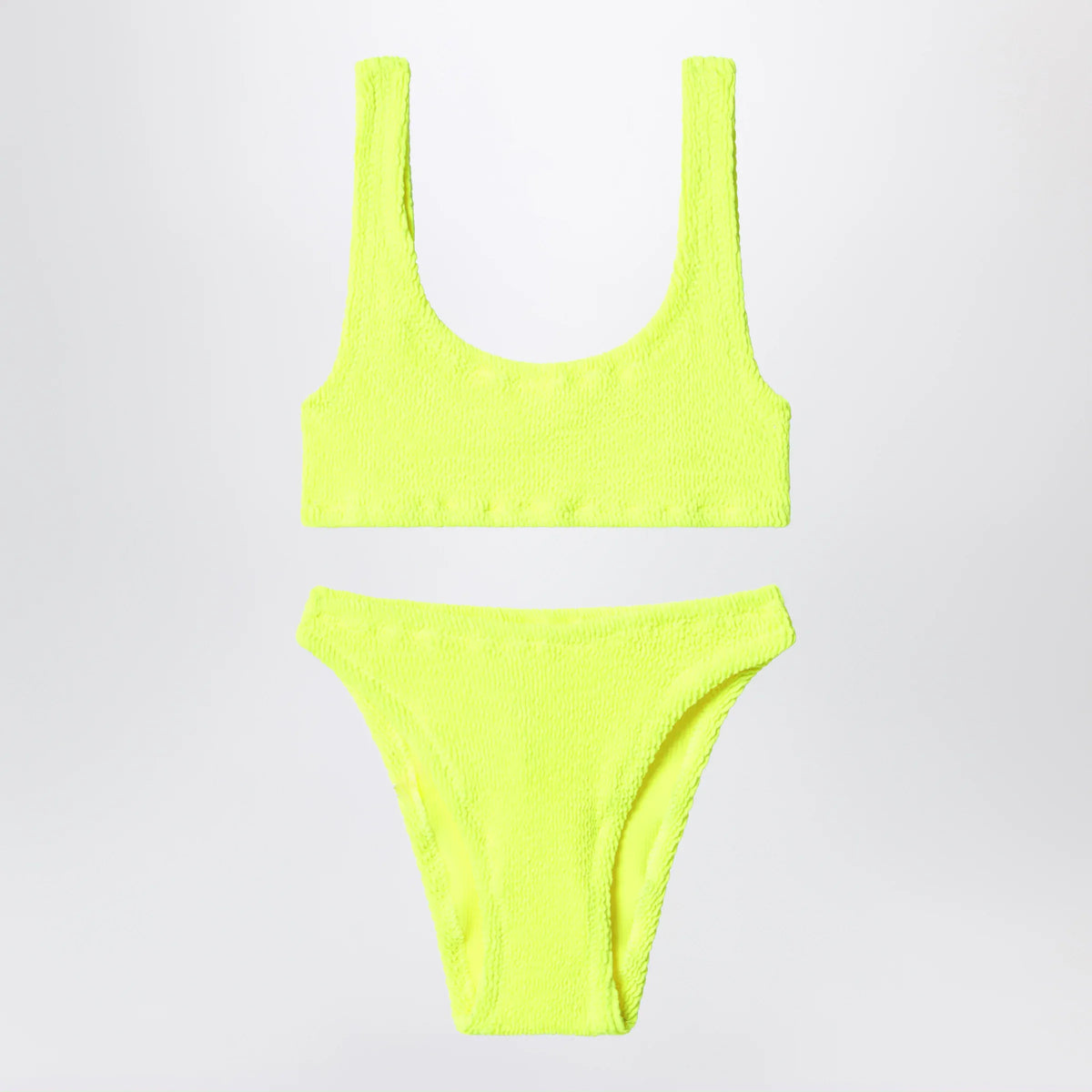 MC2 Saint Barth - Baker bikini in neon yellow crinkle fabric