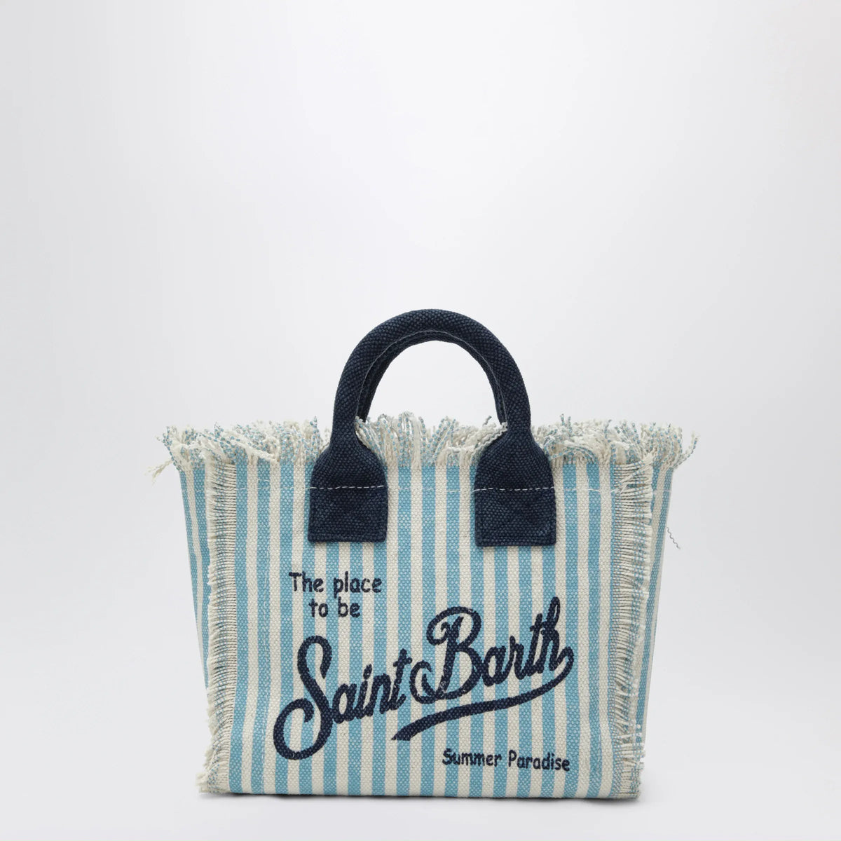 MC2 Saint Barth - Colette striped white/light blue bag