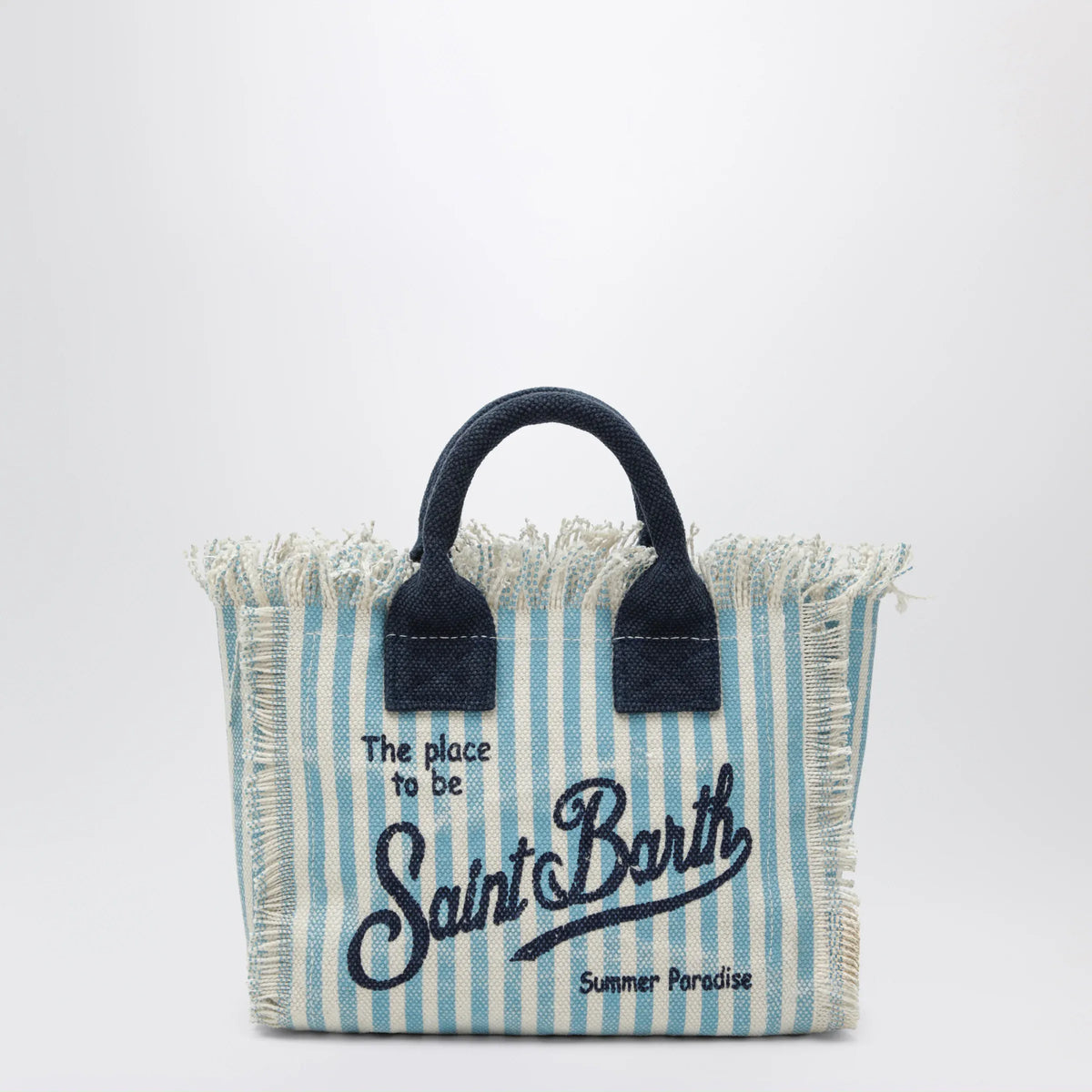 MC2 Saint Barth - Colette striped white/light blue bag