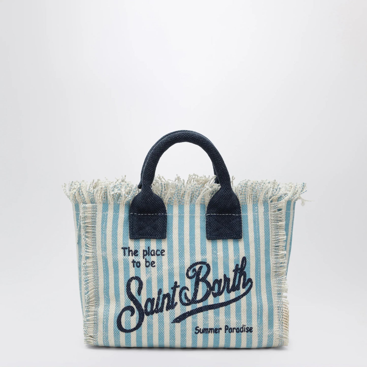 MC2 Saint Barth - Colette striped white/light blue bag