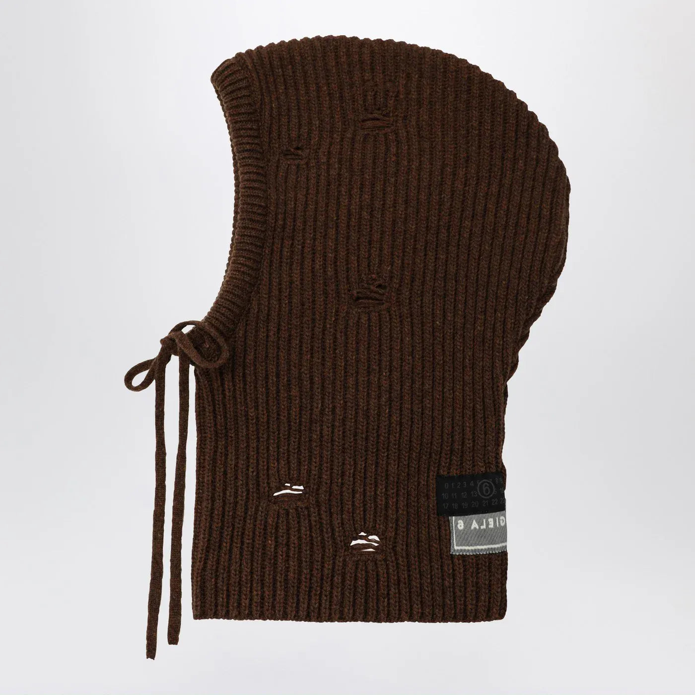 MM6 Maison Margiela - Brown wool-blend hood