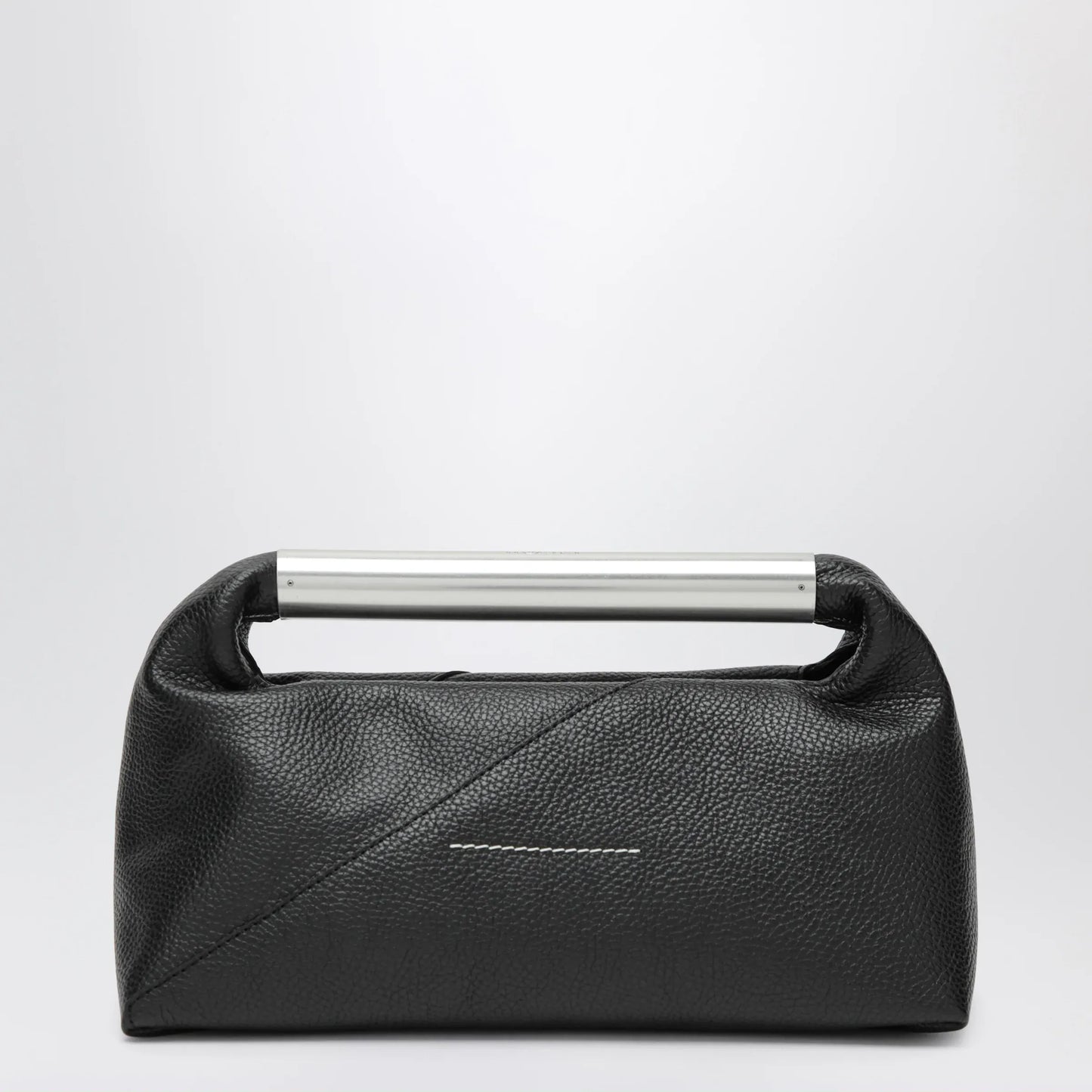 MM6 Maison Margiela - Japanese Jewel Handle handbag in grained calf leather, black