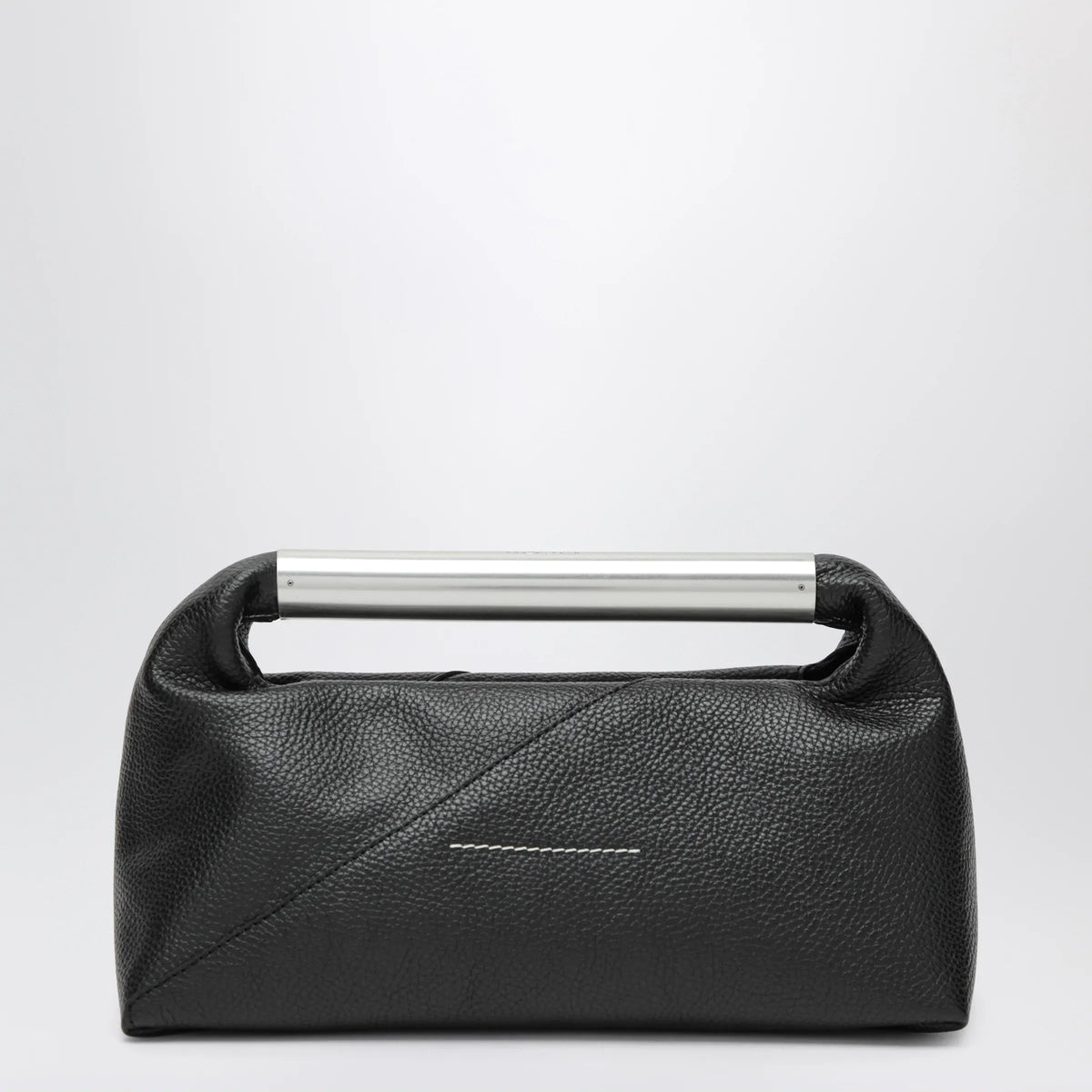 MM6 Maison Margiela - Japanese Jewel Handle handbag in grained calf leather, black