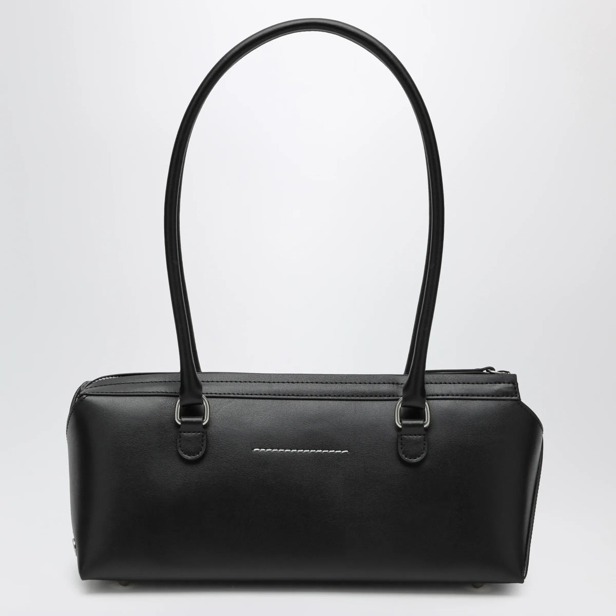 MM6 Maison Margiela - Small black leather Bowling bag
