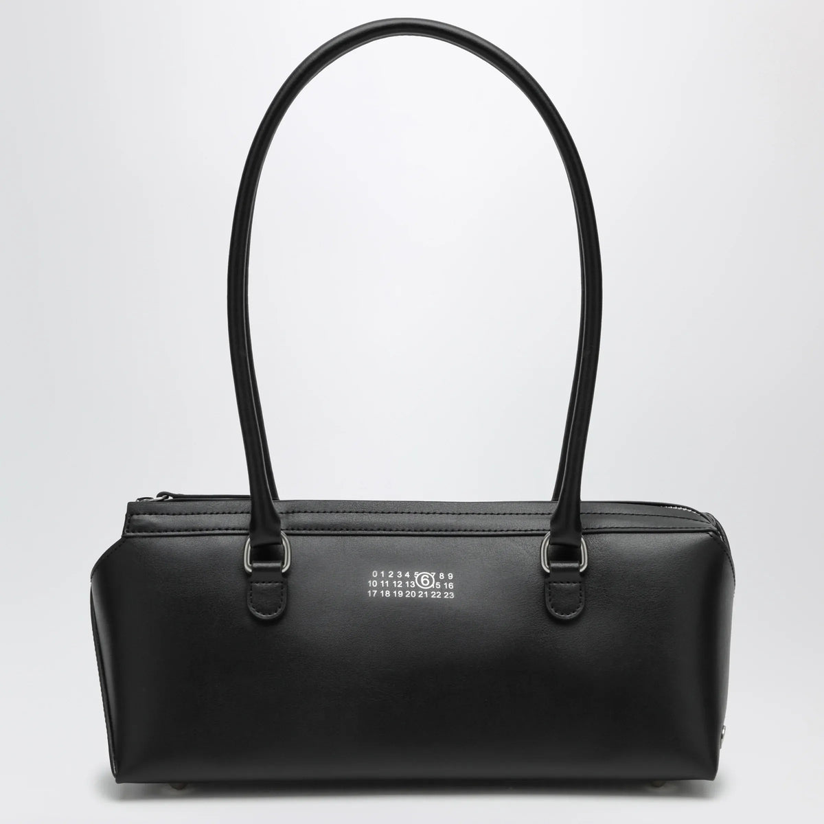 MM6 Maison Margiela - Small black leather Bowling bag