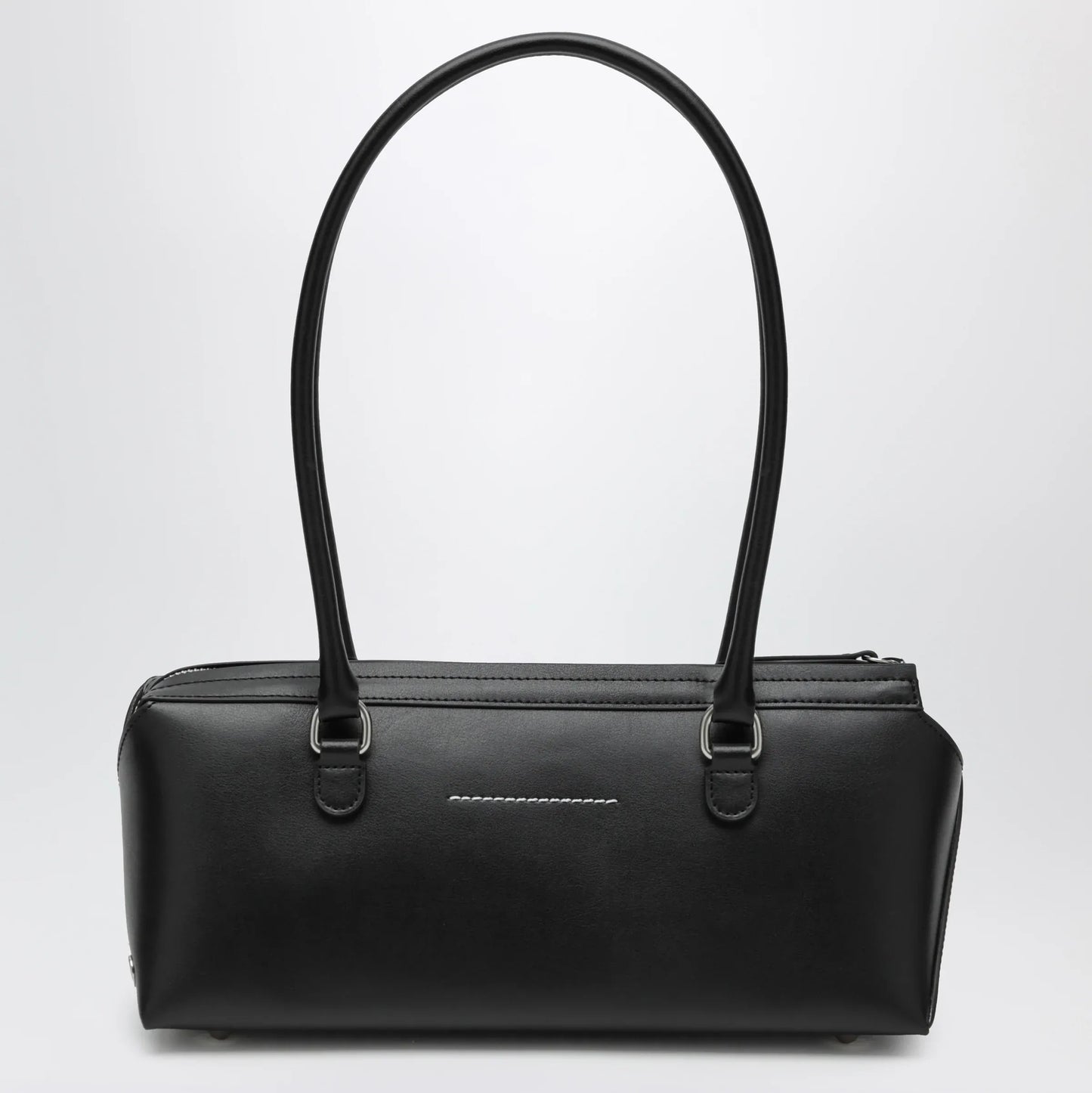 MM6 Maison Margiela - Small black leather Bowling bag