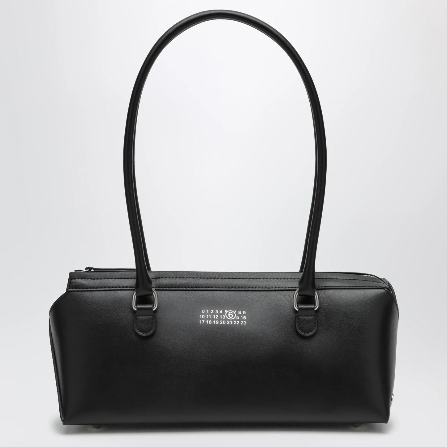 MM6 Maison Margiela - Small black leather Bowling bag