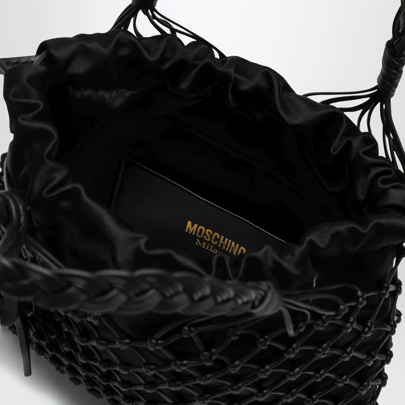 Moschino - Basket Net black nappa bag