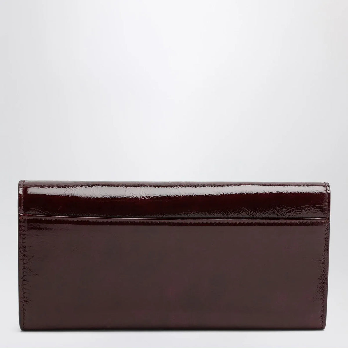 ROGER VIVIER - Belle Vivier dark violet patent leather wallet with chain