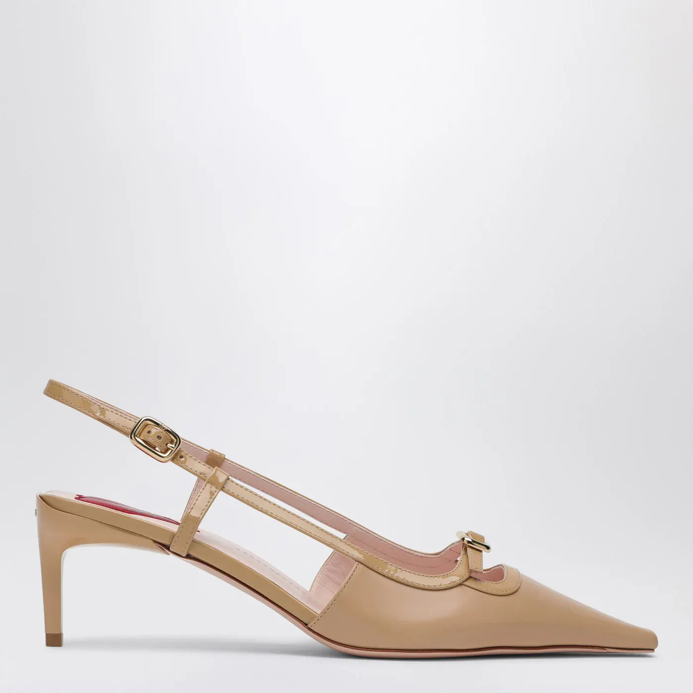 ROGER VIVIER - Desert leather décolletés Slingback Viv' Canard