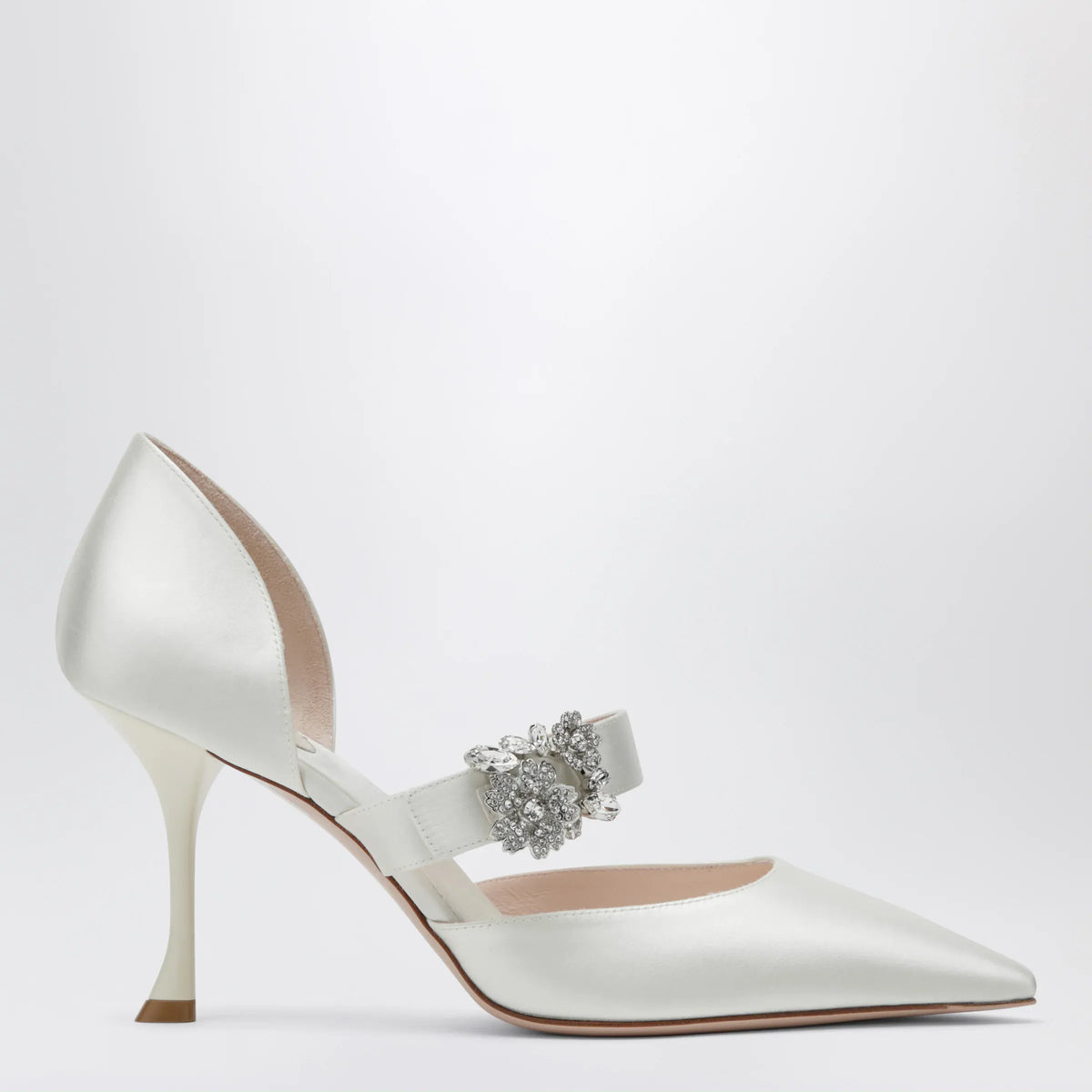 ROGER VIVIER - Mary Jane Dorsay Efflorescence in Light Blue Satin